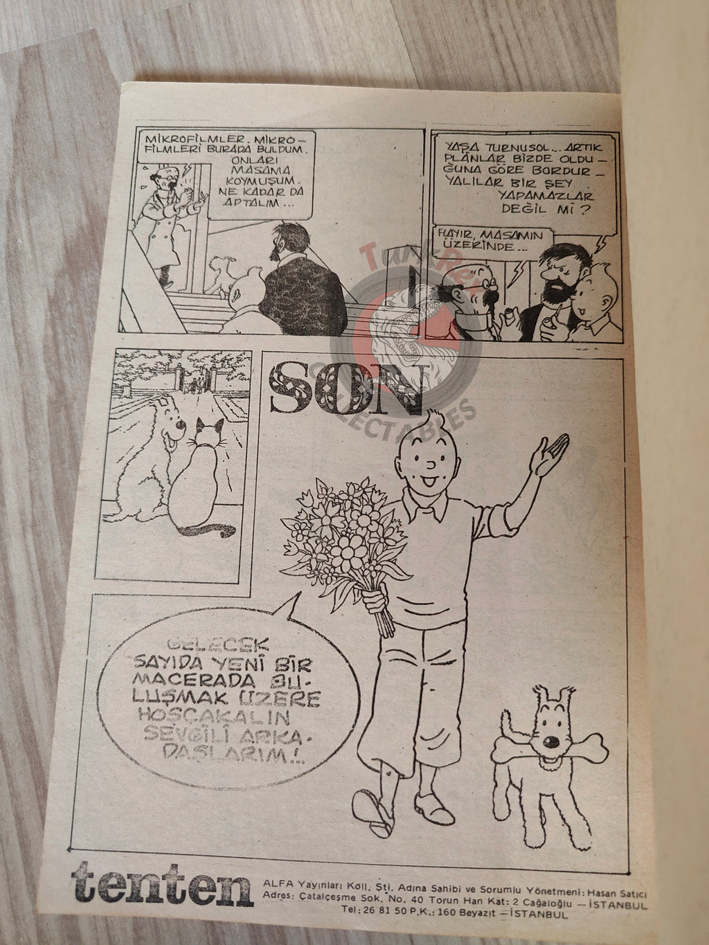 Tintin – The Calculus Affair & The Shooting Star 1980s Turkish Edition Comic Turkey