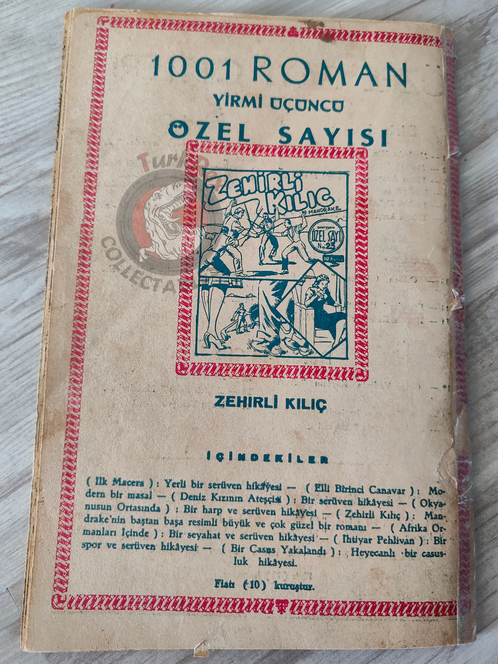 1001 Roman 1941 The East Is Burning Turkish Comic Mag Turkey