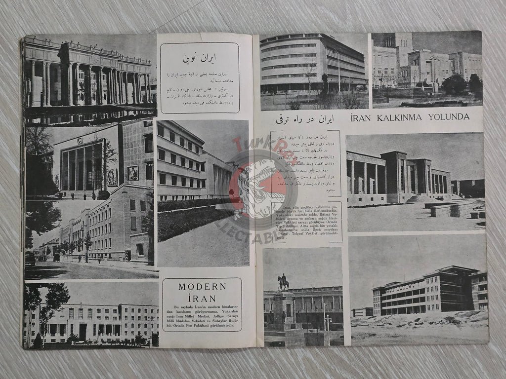 The Visit of Mohammad Reza Shah Pahlavi to Turkey 1956 Turkish Book Iran Propaganda Persian