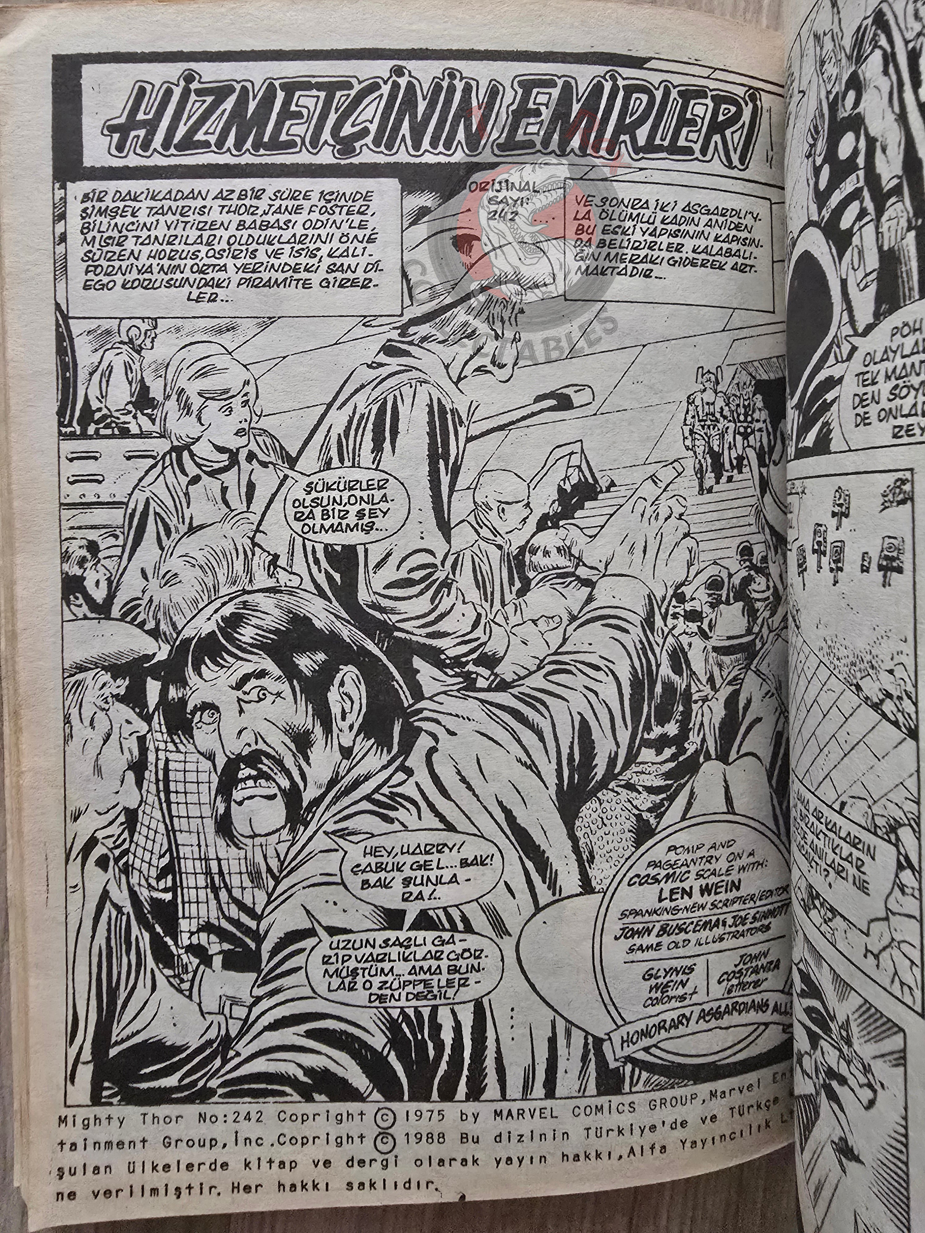 Thor Vol #9 1988 Turkish Comic Turkey The Mighty Thor #242–250 cover #198