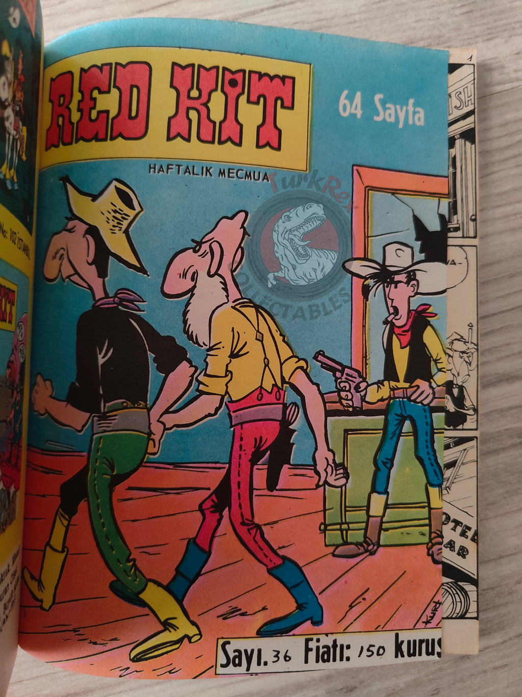 Lucky Luke #12 Les Rivaux de Painful Gulch 1973 Turkish Comic Turkey Tif Et Tondu