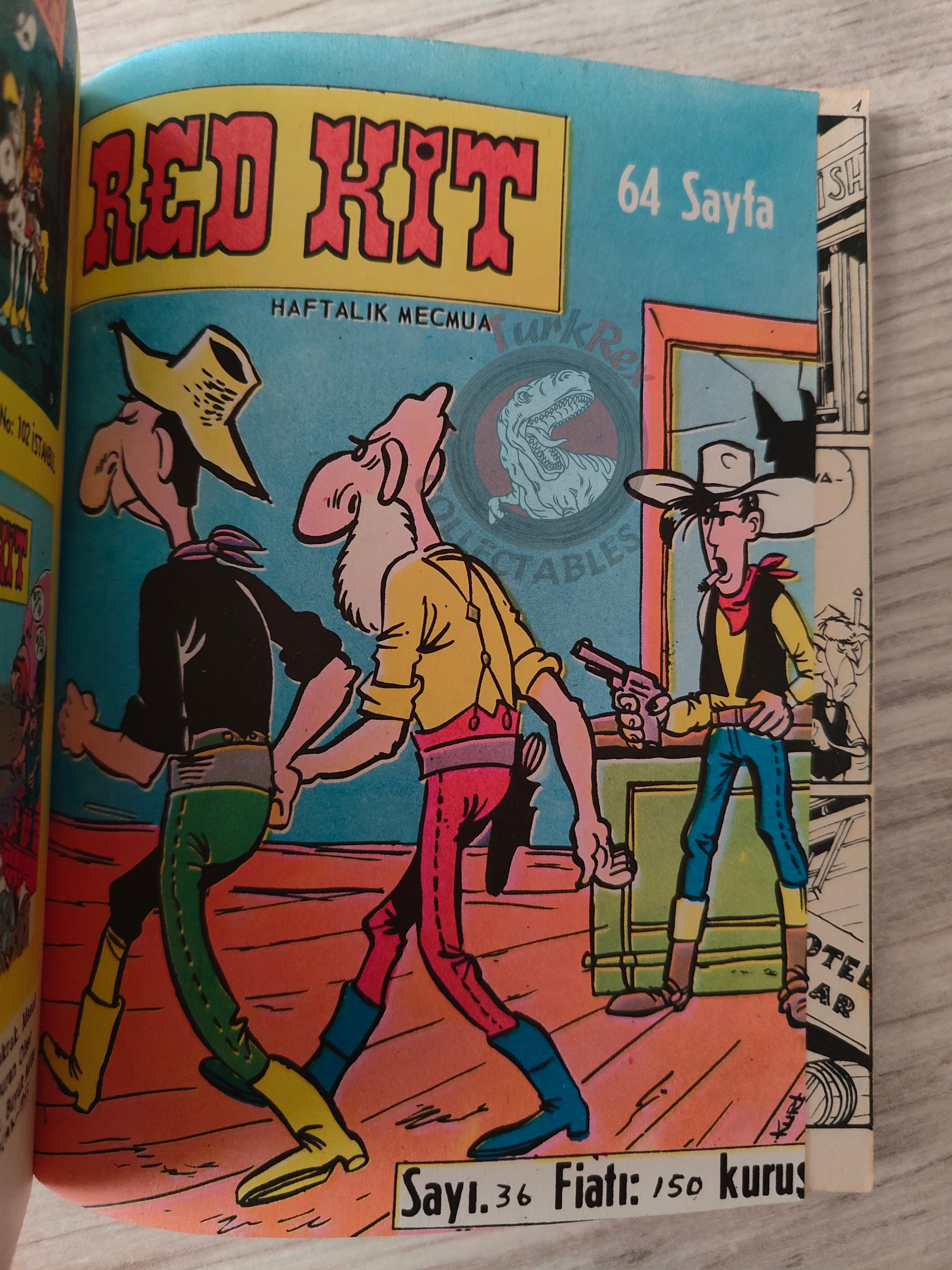 Lucky Luke #12 Les Rivaux de Painful Gulch 1973 Turkish Comic Turkey Tif Et Tondu