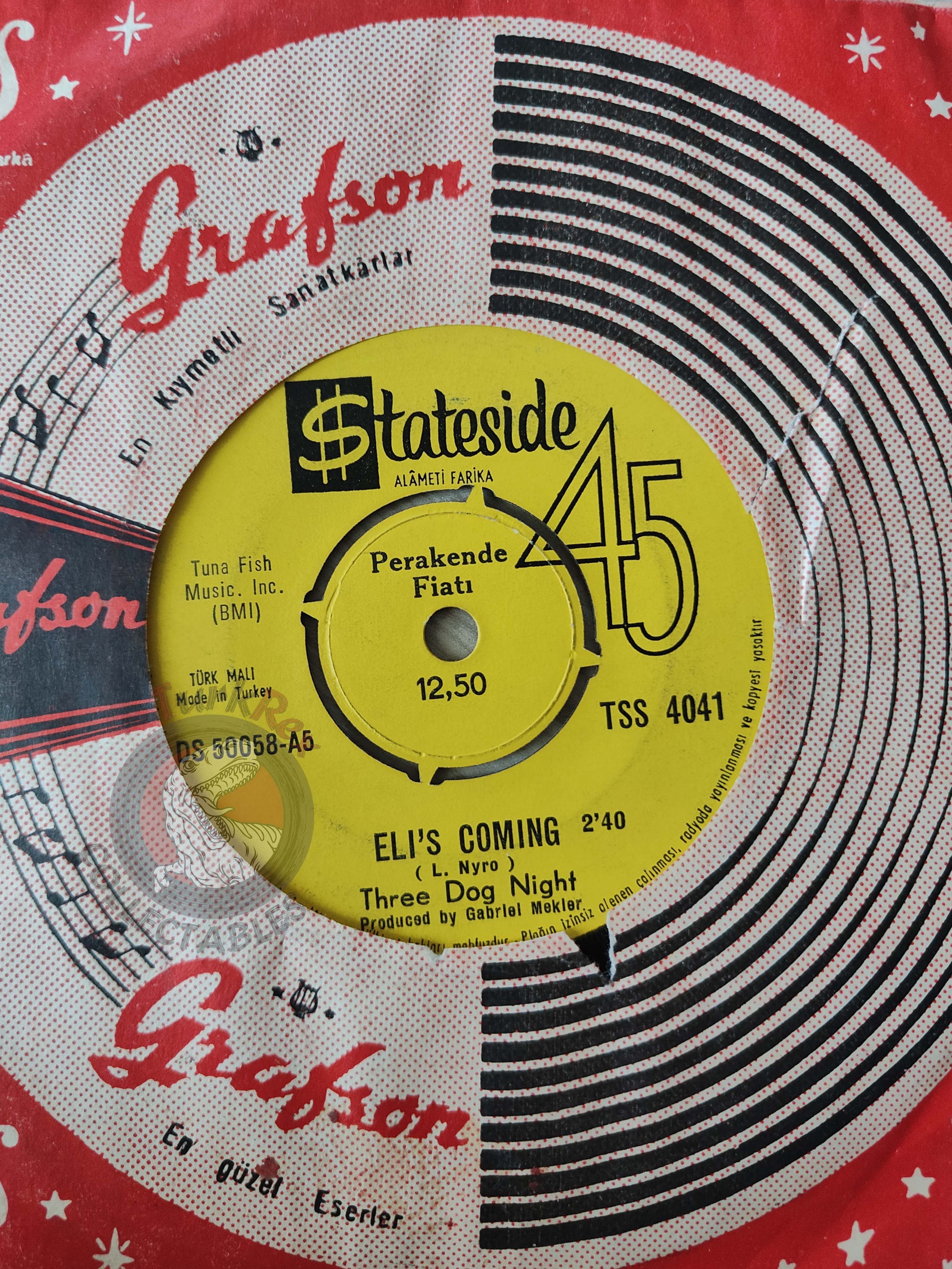 Three Dog Night – Dreaming Isn't Good For You 7" Turkish Pressing Vinyl Turkey Edition