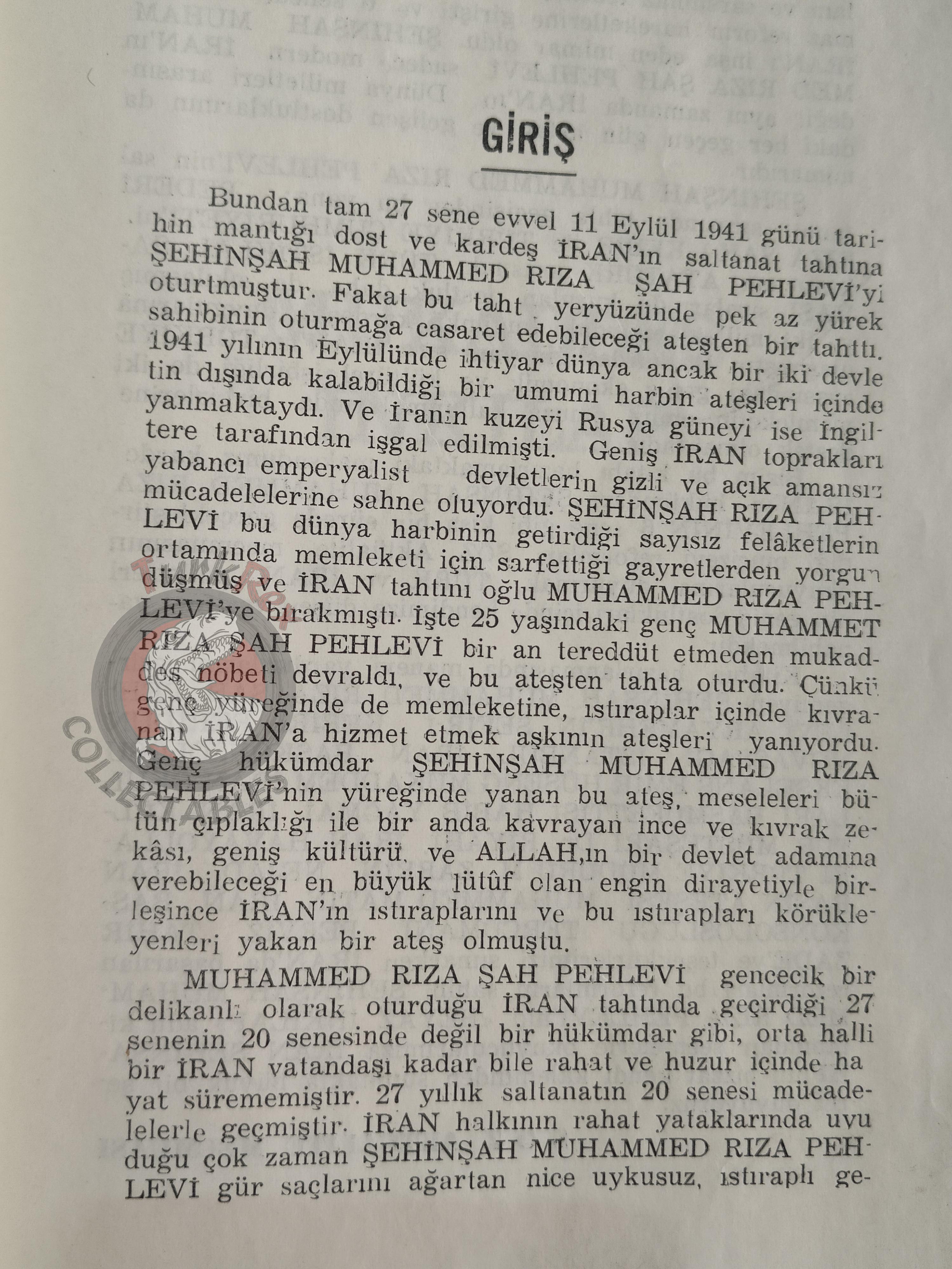 The Holy Revolution 1968 Turkish Perisan Book Mohammad Reza Pahlavi Persia Middle East