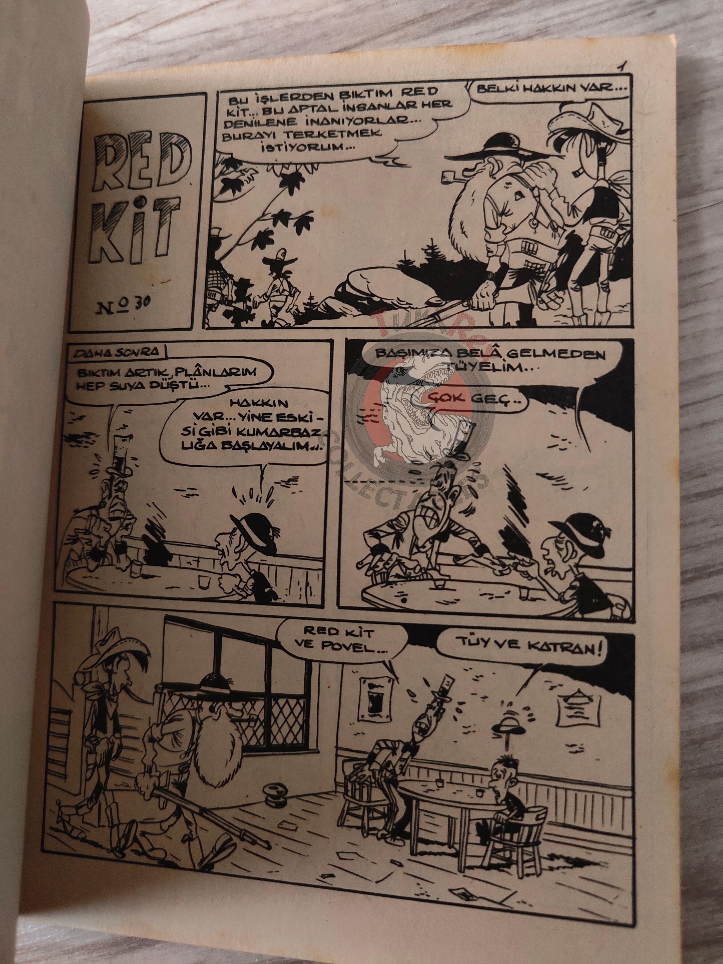 Lucky Luke #10 La Ville Fantôme 1972 Turkish Comic Turkey Gil Jourdan Gaston