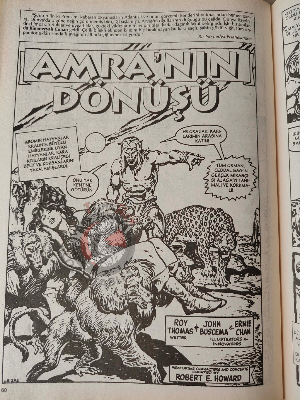 Conan The Barbarian #10 2001 Turkish Comic Turkey #92 #93 #94 #95