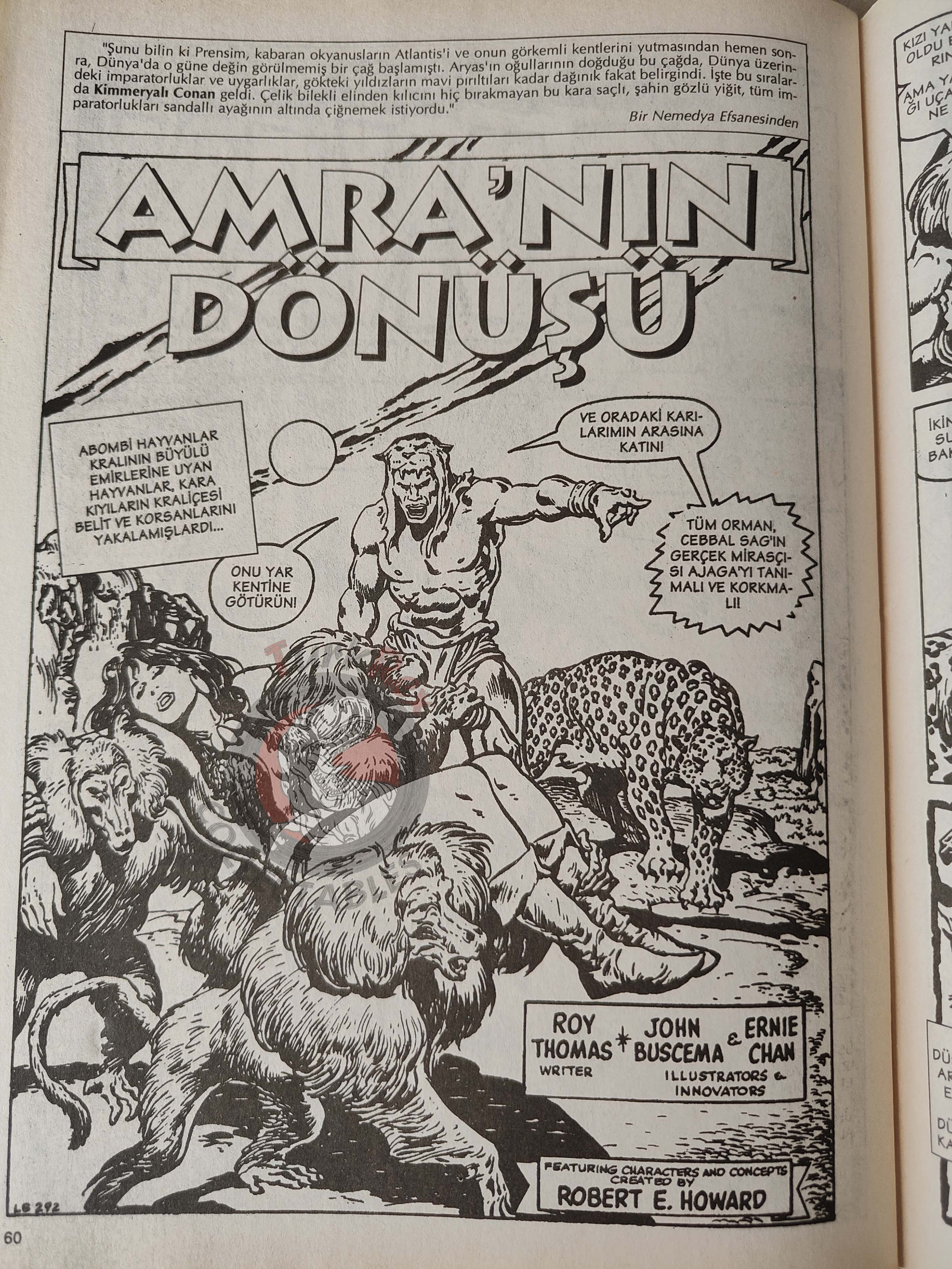 Conan The Barbarian #10 2001 Turkish Comic Turkey #92 #93 #94 #95