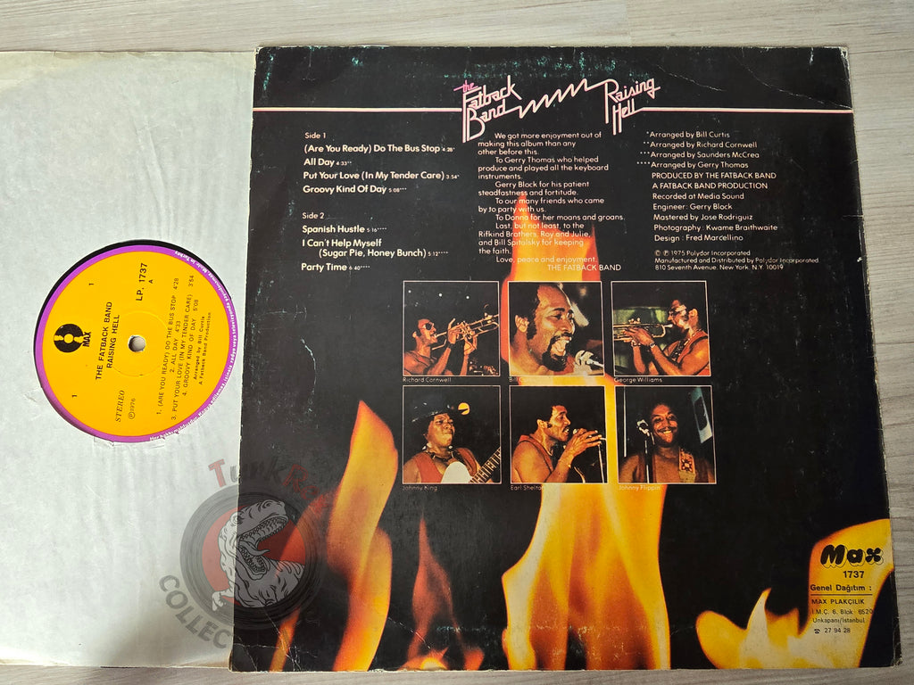 The Fatback Band – Raising Hell Turkish Pressing Vinyl Turkey Edition