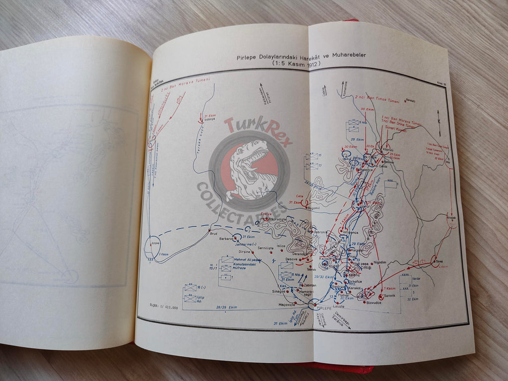 Balkan War Western and Vardar Army Ustruma 1979 Turkish Book Military Ottoman Empire Maps