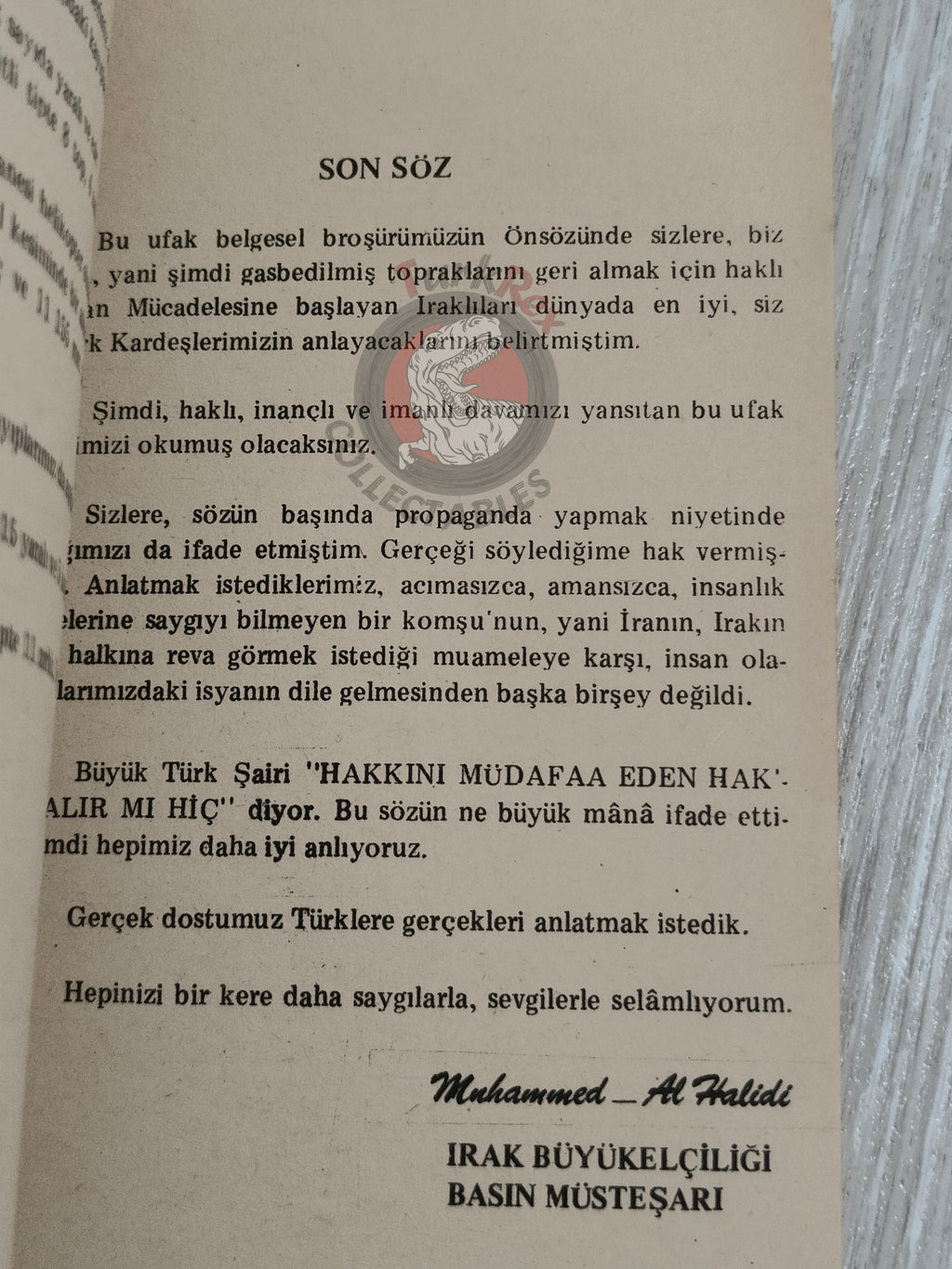 Saddam Hussein - The Story Of A War 1980s Propaganda Book Turkish Middle East