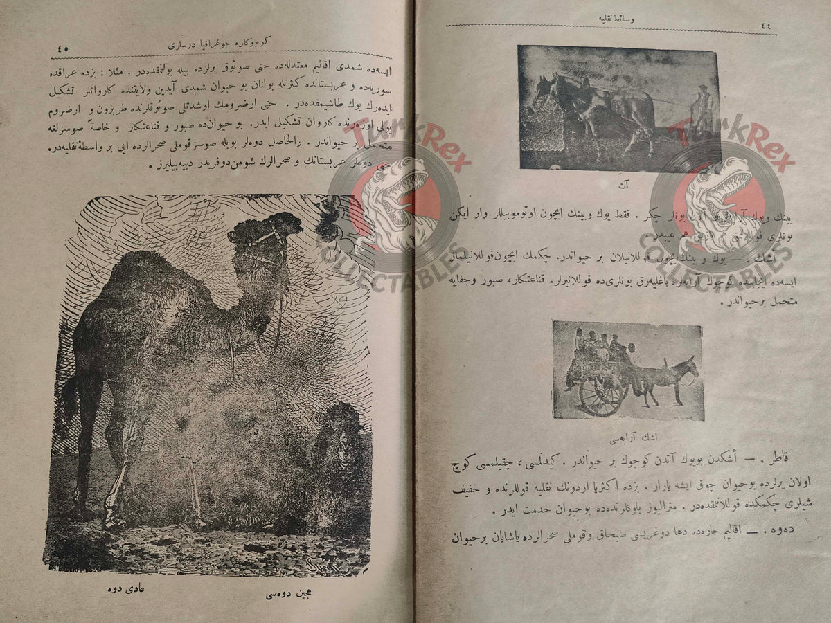 Safvet – Geography Lessons Ottoman Textbook 1925 Empire Primary Schools Education