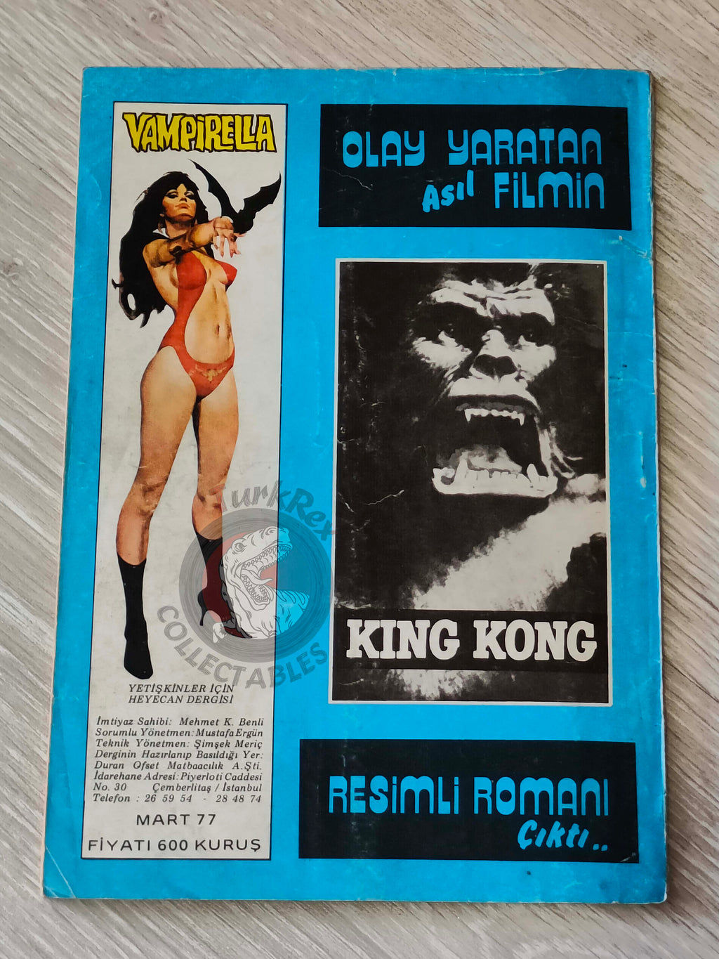 Vampirella #21 1977 Turkish Comic Turkey Warren Publishing cover #30 #54 Space 1999