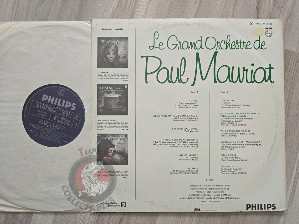 Paul Mauriat – Michèle Turkish Pressing Vinyl Turkey Edition