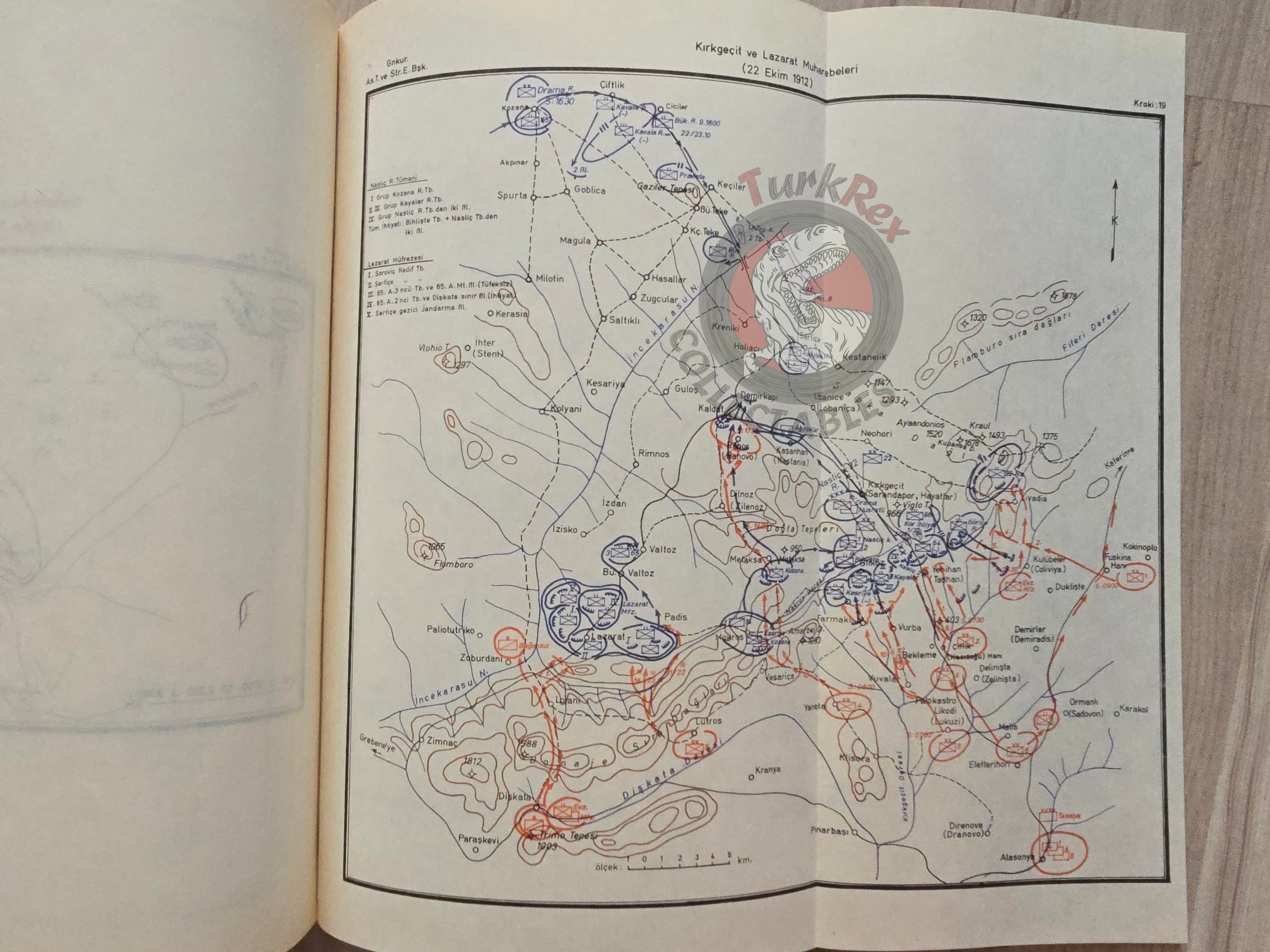 Balkan War Western Army Greek Front 1981 Turkish Book Military Ottoman Empire Maps