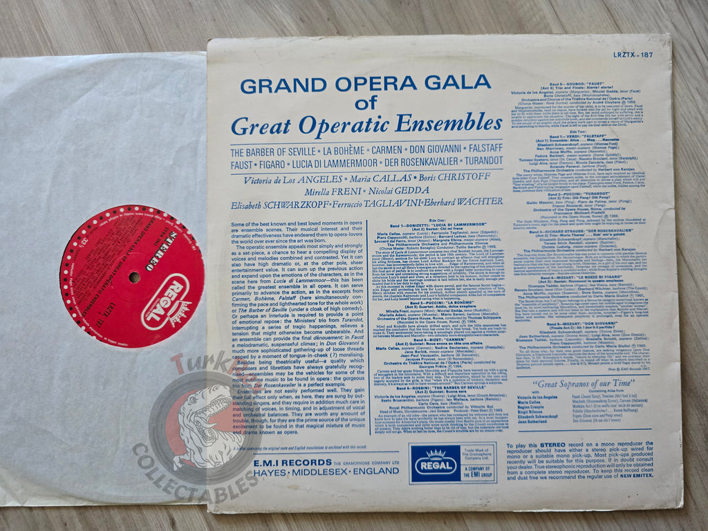 Grand Opera Gala Of Great Operatic Ensembles Turkish Pressing Vinyl Turkey Edition
