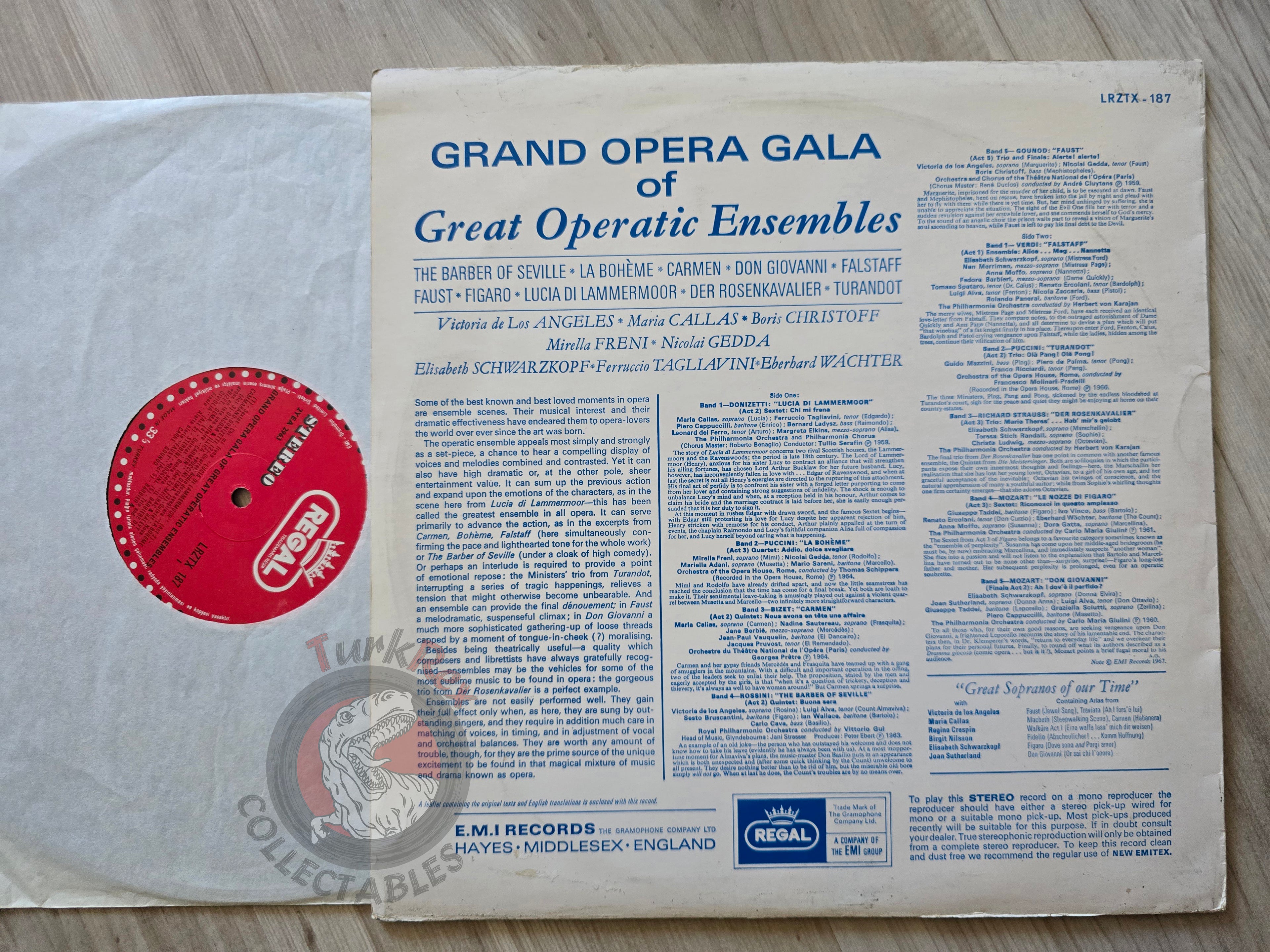 Grand Opera Gala Of Great Operatic Ensembles Turkish Pressing Vinyl Turkey Edition