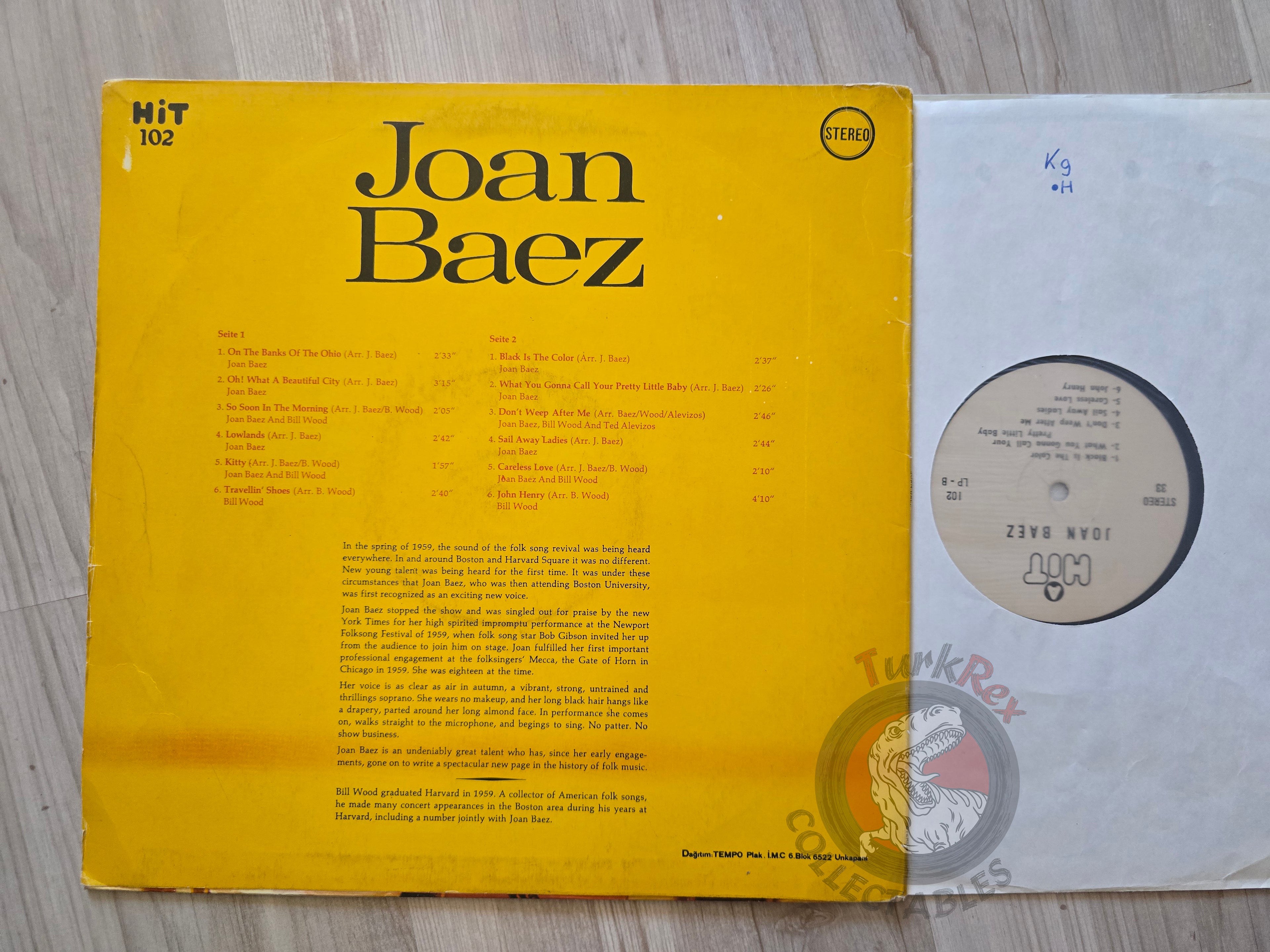 Joan Baez – Joan Baez Turkish Pressing Vinyl Turkey Edition