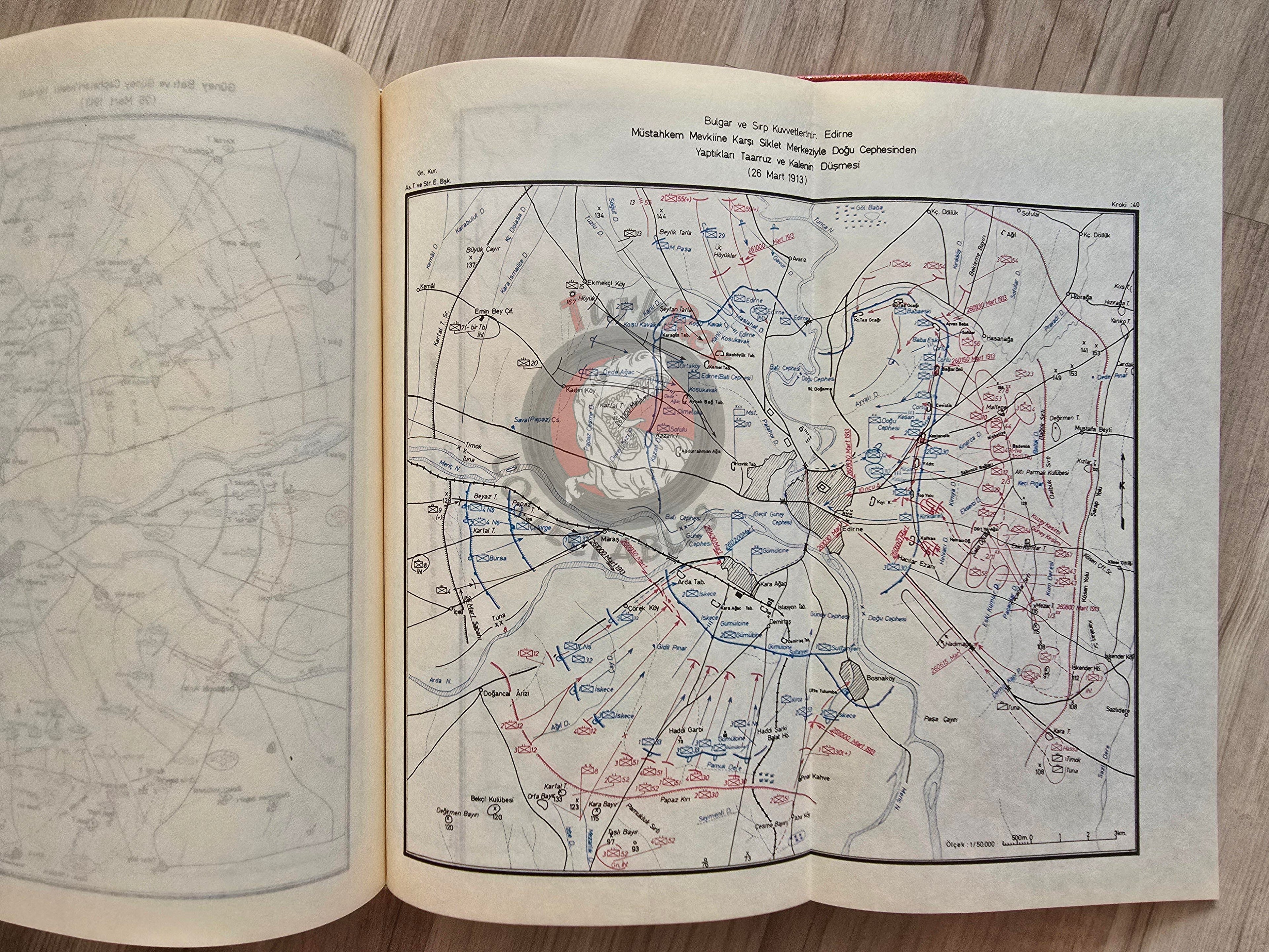 Balkan War Battles Around the Edirne Fortress 1980 Turkish Book Military Ottoman Empire Maps