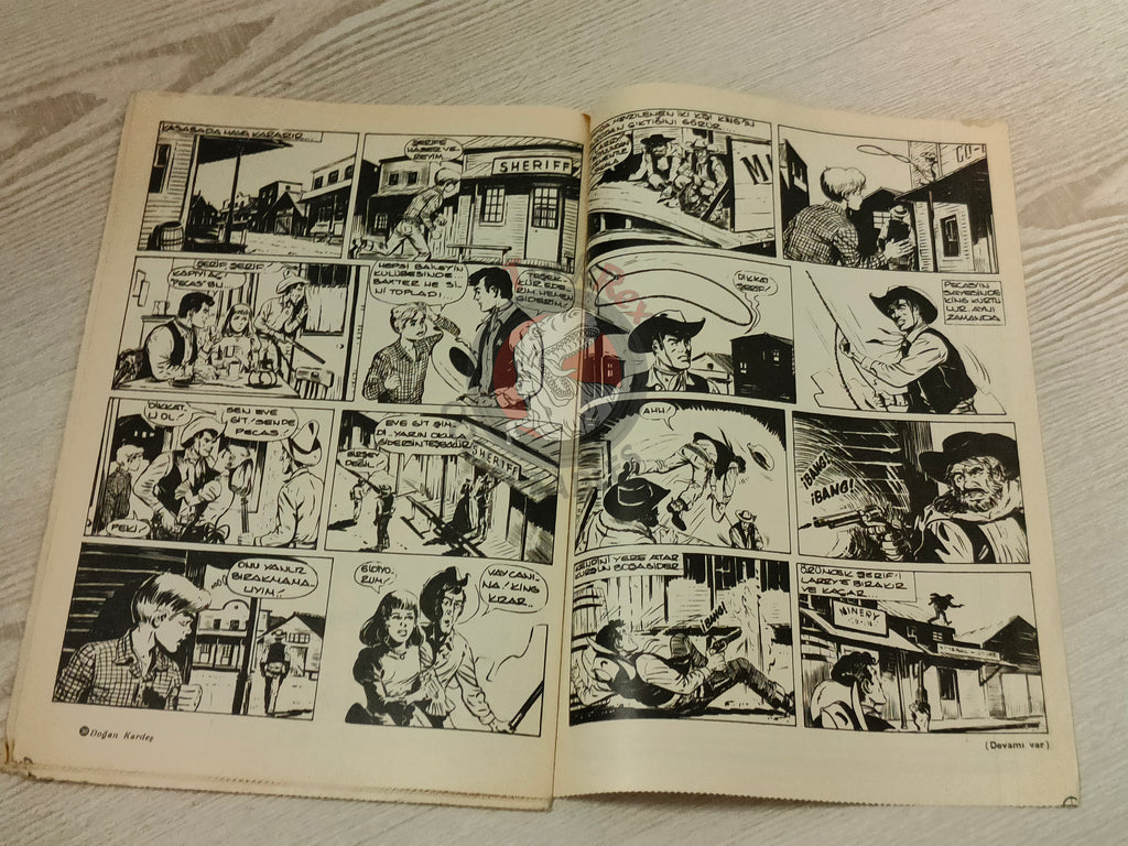 Doğan Kardeş 1975 Magazine #48 Turkish Comic Turkey Dick Turpin Smurfs Spirou Gaston