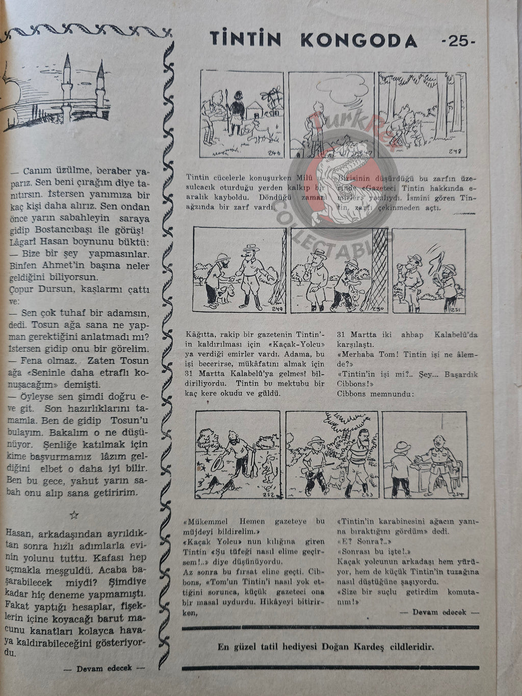 Tintin in Congo 1951 - 1952 Complete 26 Issue Set Turkish Edition Comic Turkey