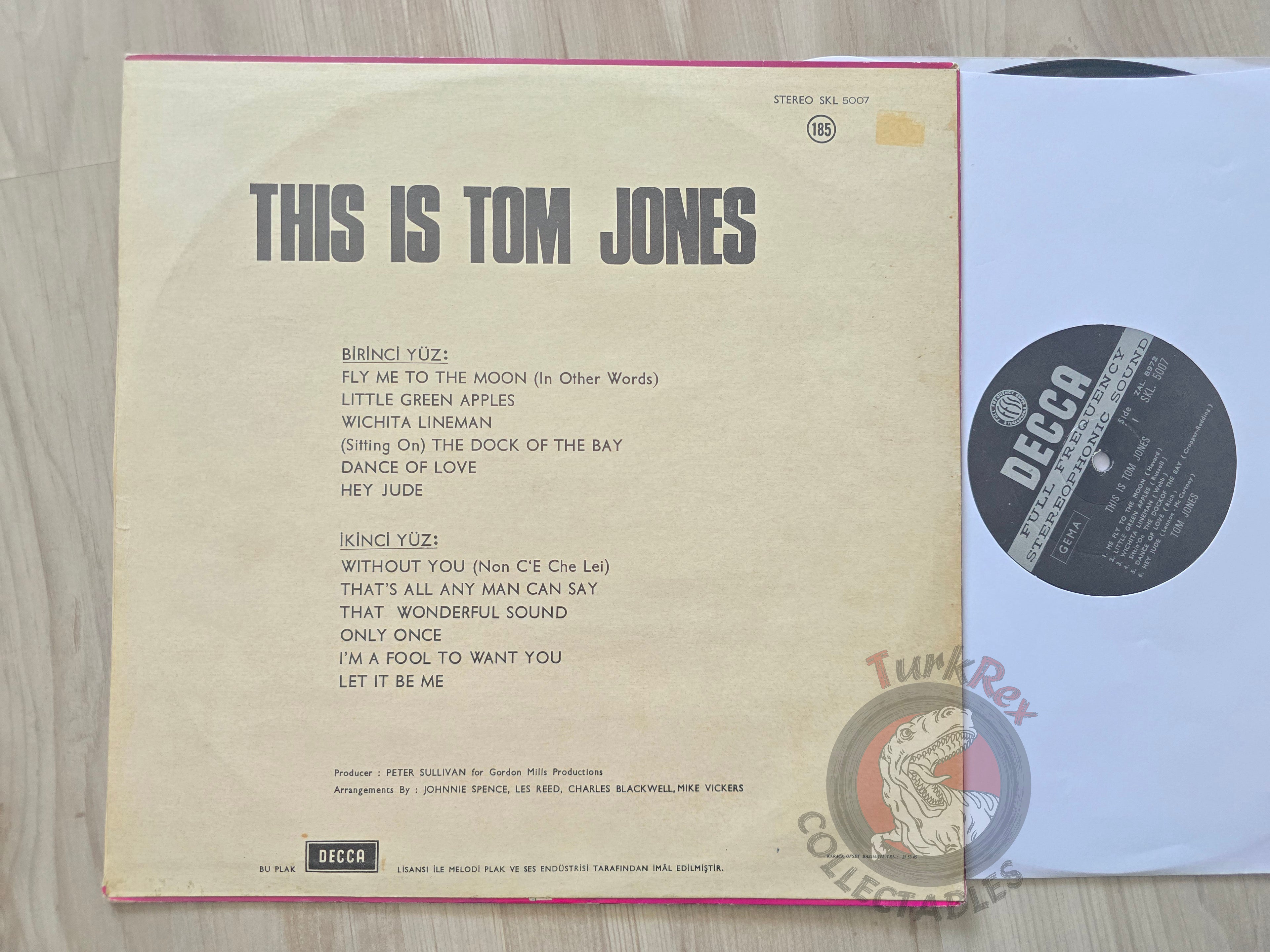 Tom Jones – This Is Tom Jones Turkish Pressing Vinyl Turkey Edition