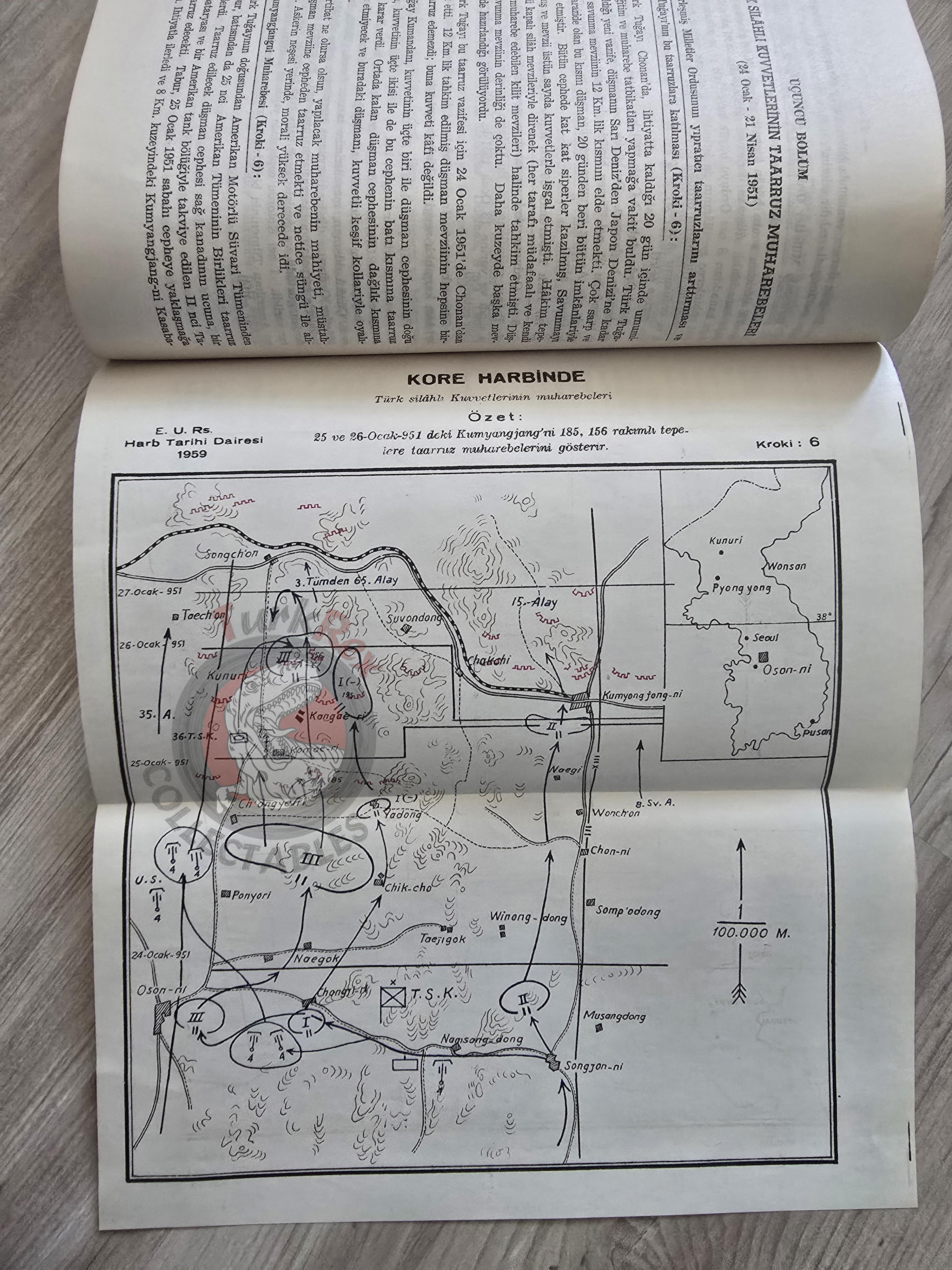 Turkish Armed Forces Operations in the Korean War 1950–1953 Turkey Book 1959 with Maps