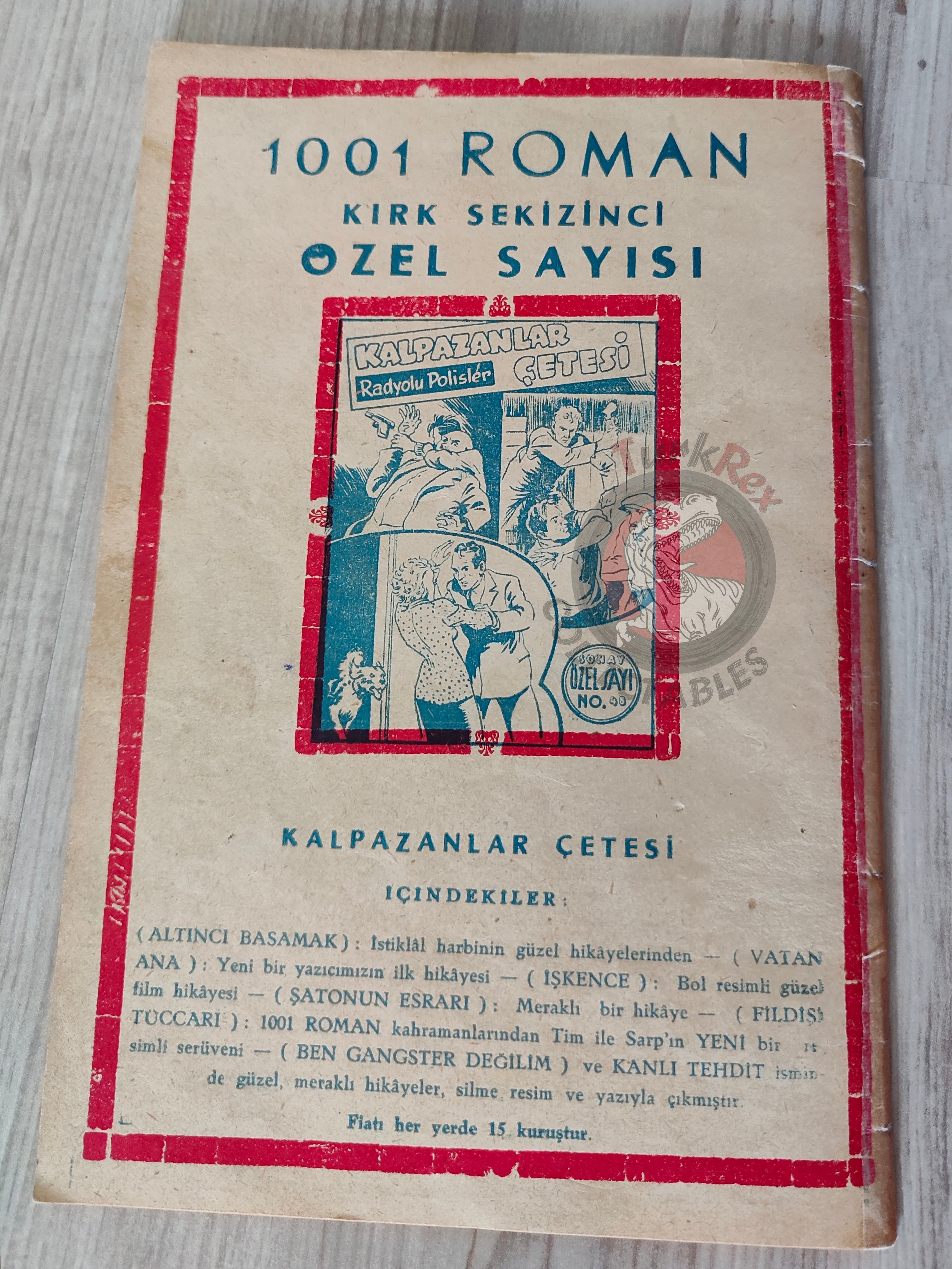 1001 Roman 1944 Tim Tyler’s Luck Turkish Comic Mag Turkey