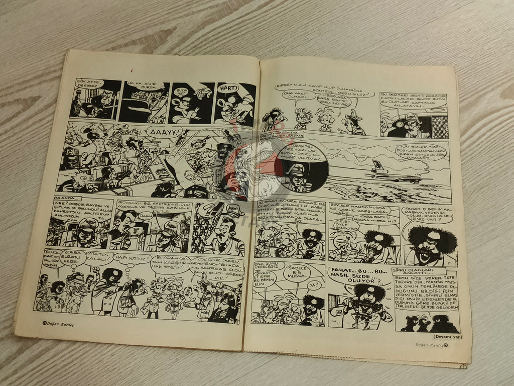 Doğan Kardeş 1975 Magazine #41 Turkish Comic Turkey Valérian and Laureline Smurfs Boule et Bill