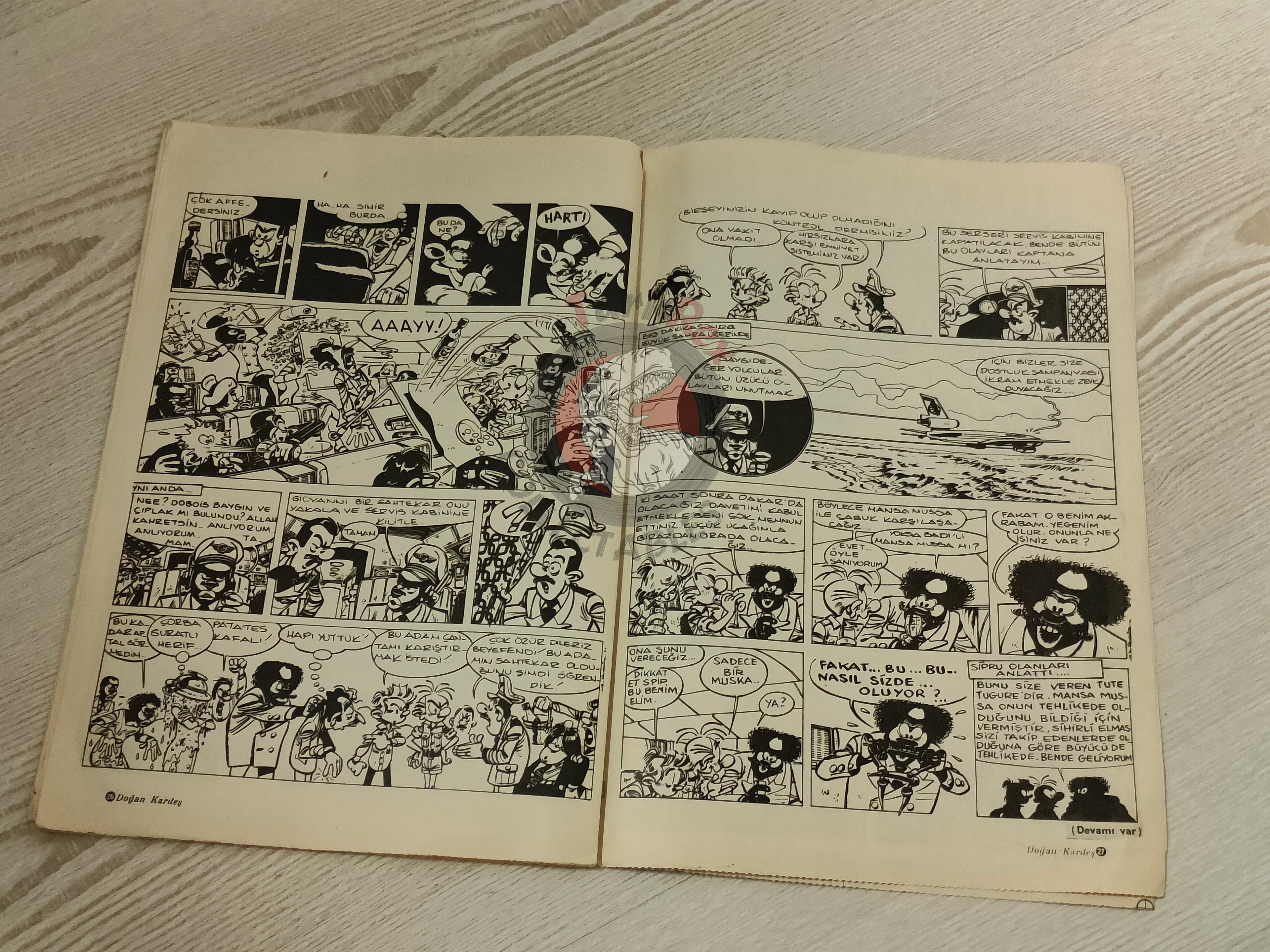Doğan Kardeş 1975 Magazine #41 Turkish Comic Turkey Valérian and Laureline Smurfs Boule et Bill