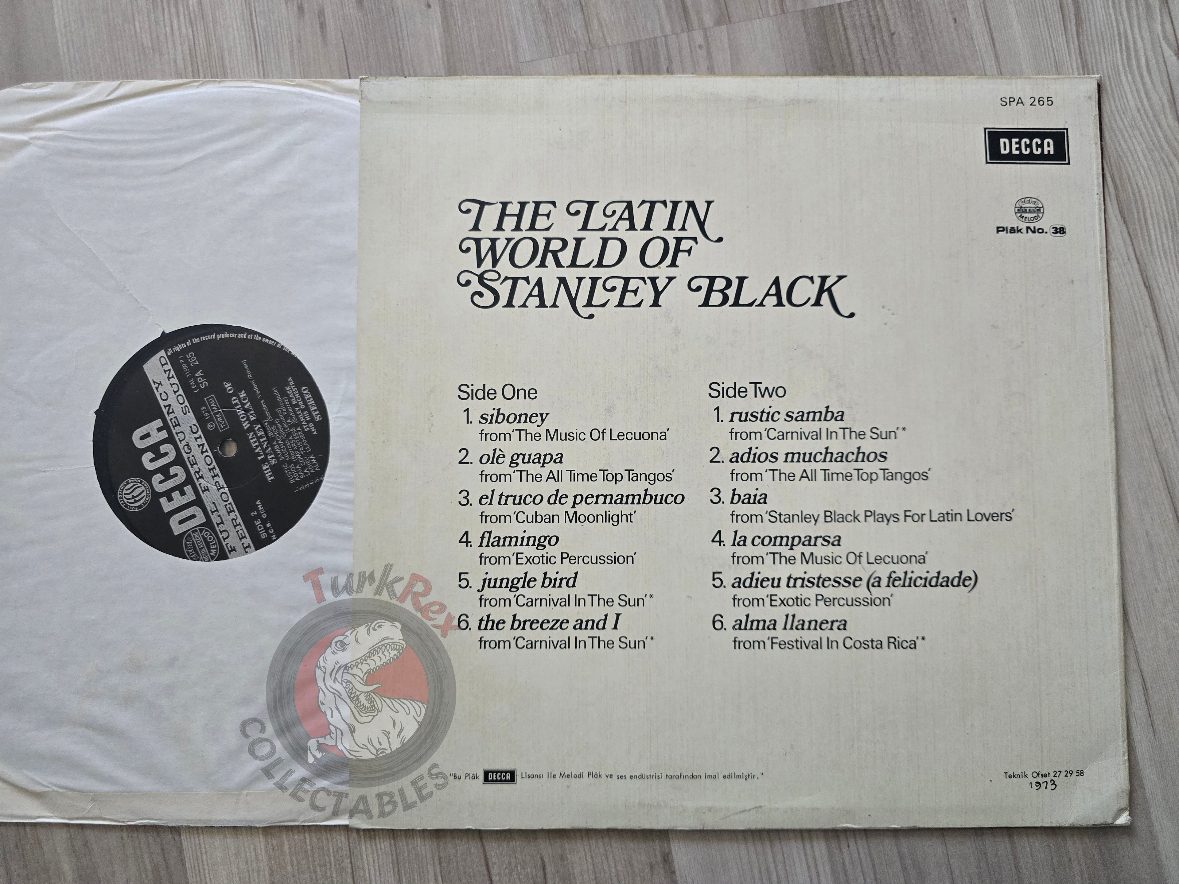 Stanley Black – The Latin World Of Stanley Black Turkish Pressing Vinyl Turkey Edition