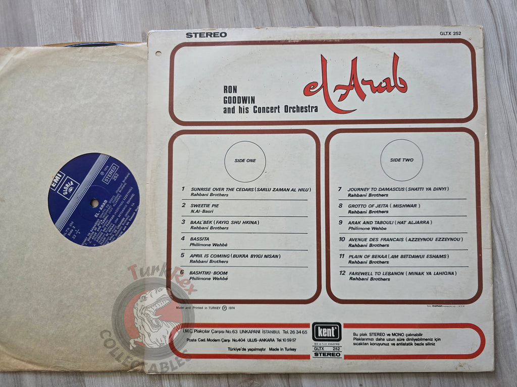 Ron Goodwin And His Concert Orchestra – El Arab Turkish Pressing Vinyl Turkey Edition