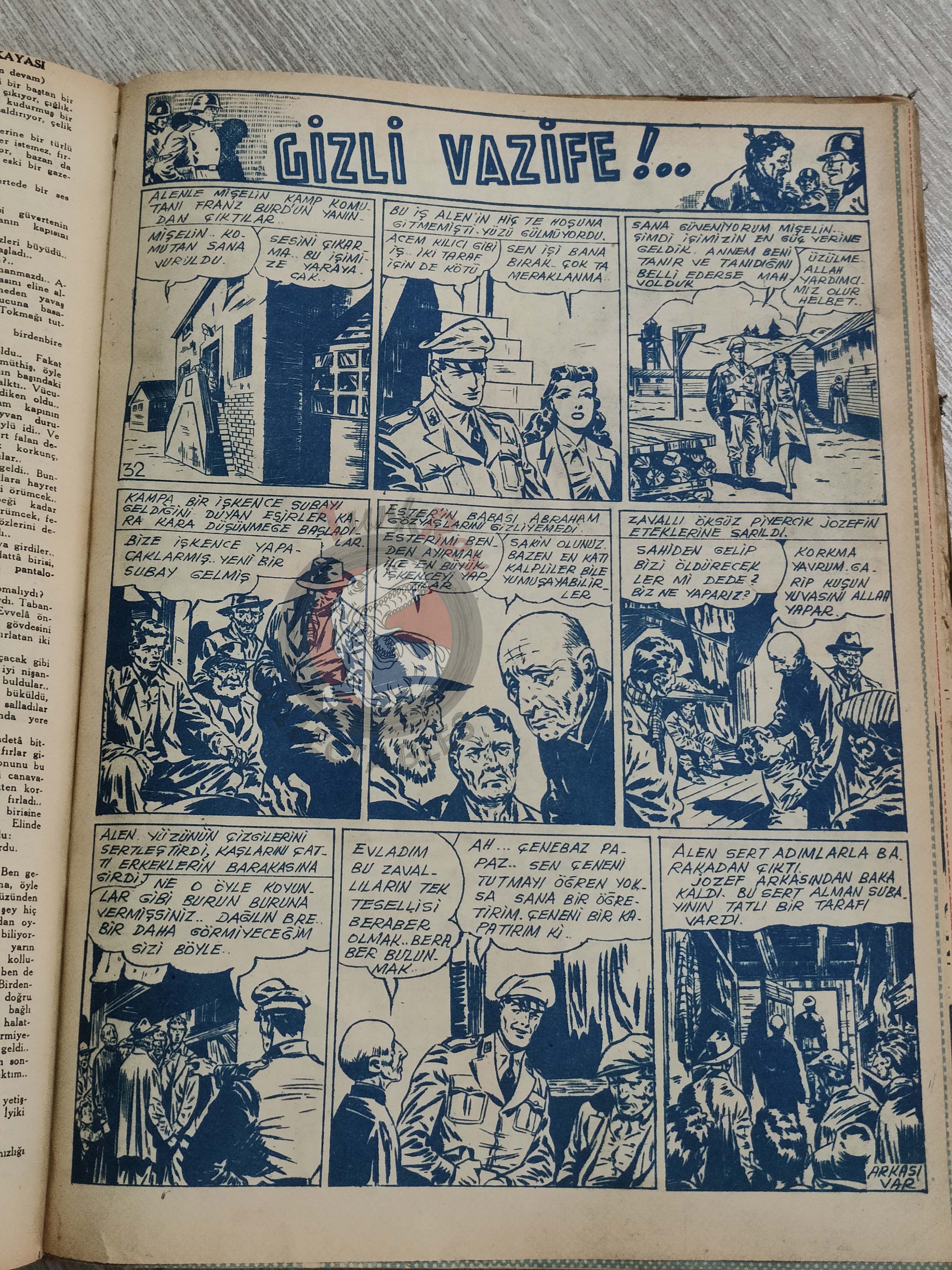 Binbir Roman 1948 The Phantom - The Game of Alvar Complete Story Turkish Comic Mag Turkey