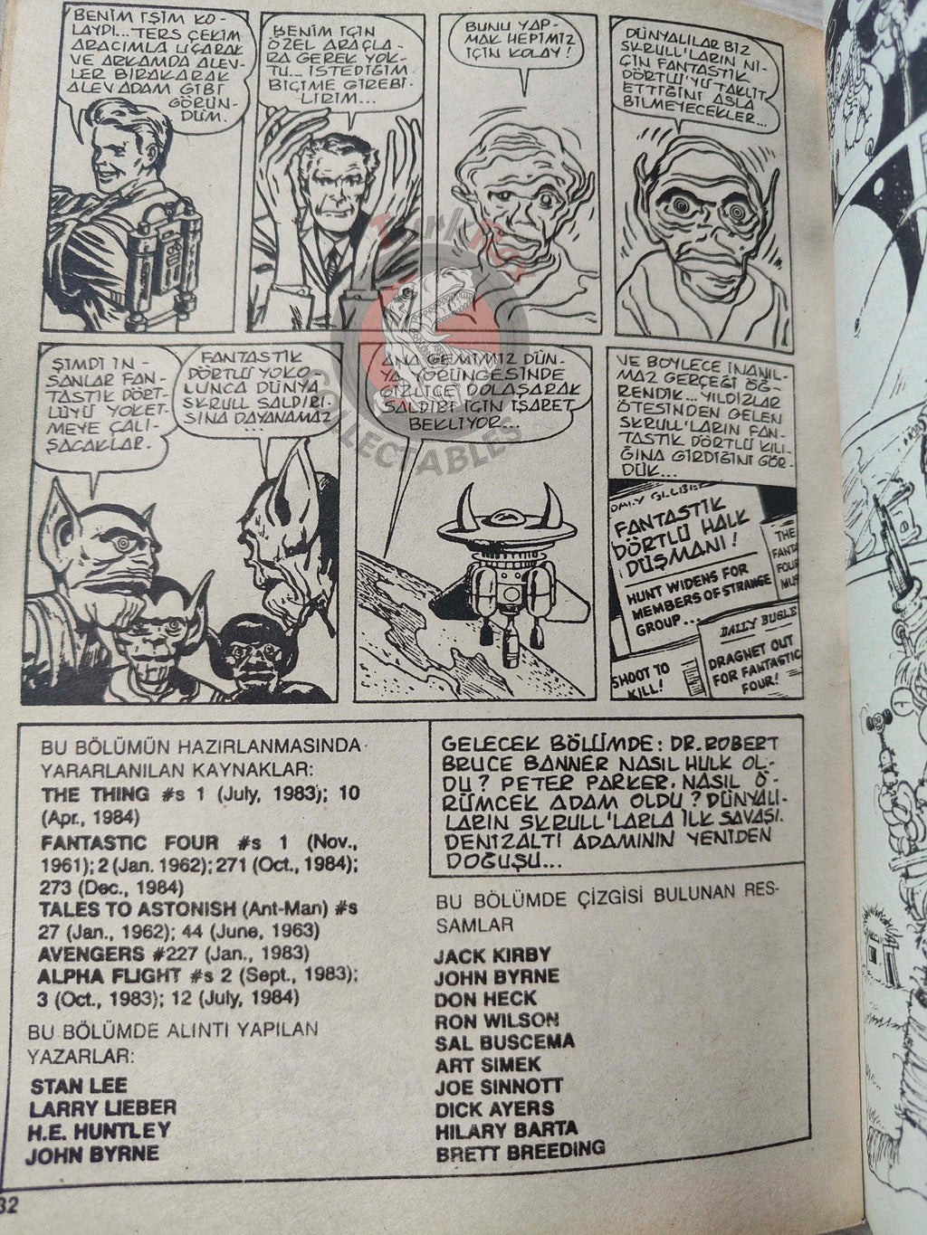 Çizgi Roman Koleksiyon Dergisi #1 Marvel Promo Issue Turkish Comic Turkey 1988