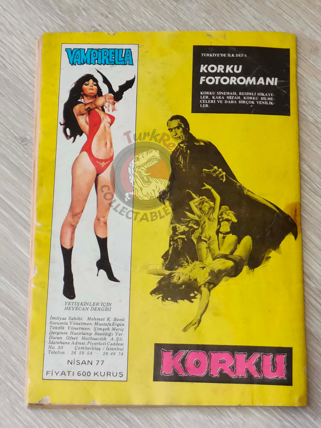 Vampirella #22 1977 Turkish Comic Turkey Warren Publishing cover #57 #54 Space 1999