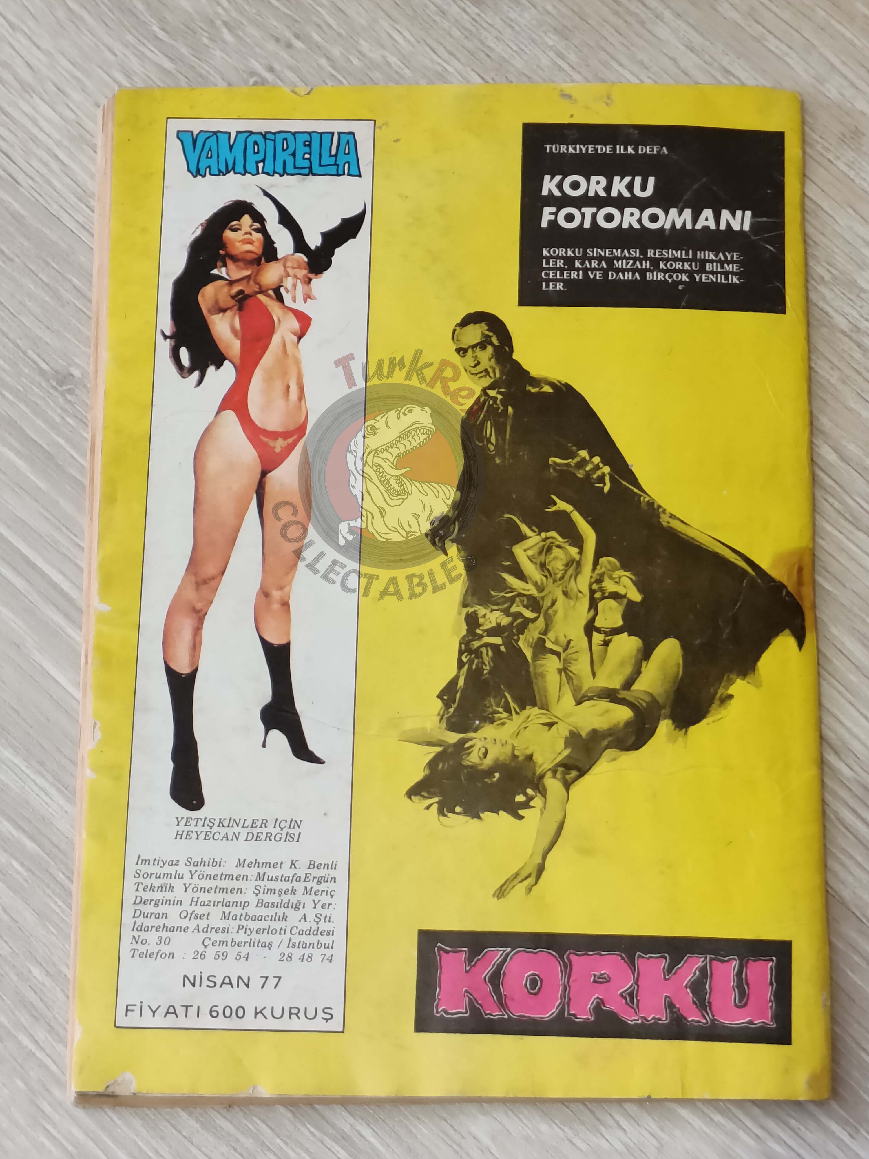 Vampirella #22 1977 Turkish Comic Turkey Warren Publishing cover #57 #54 Space 1999
