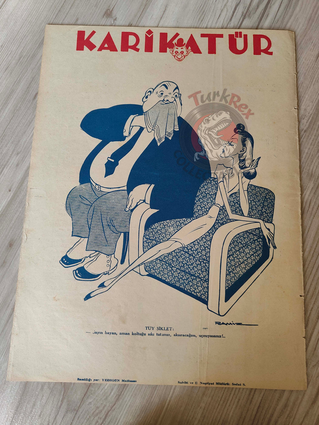 Karikatür 1939 Humor Magazine Turkish Turkey New Year Russia WW2 era Deutsche Lufthansa