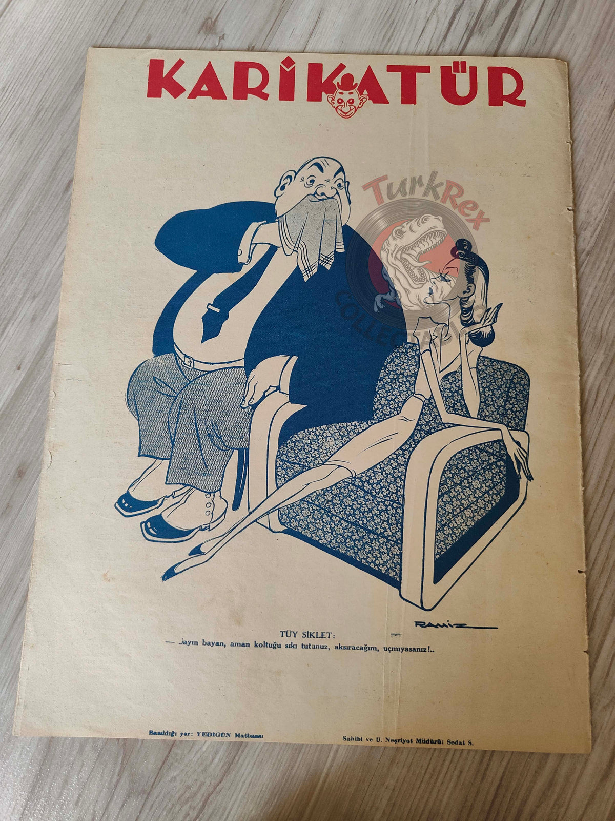 Karikatür 1939 Humor Magazine Turkish Turkey New Year Russia WW2 era Deutsche Lufthansa