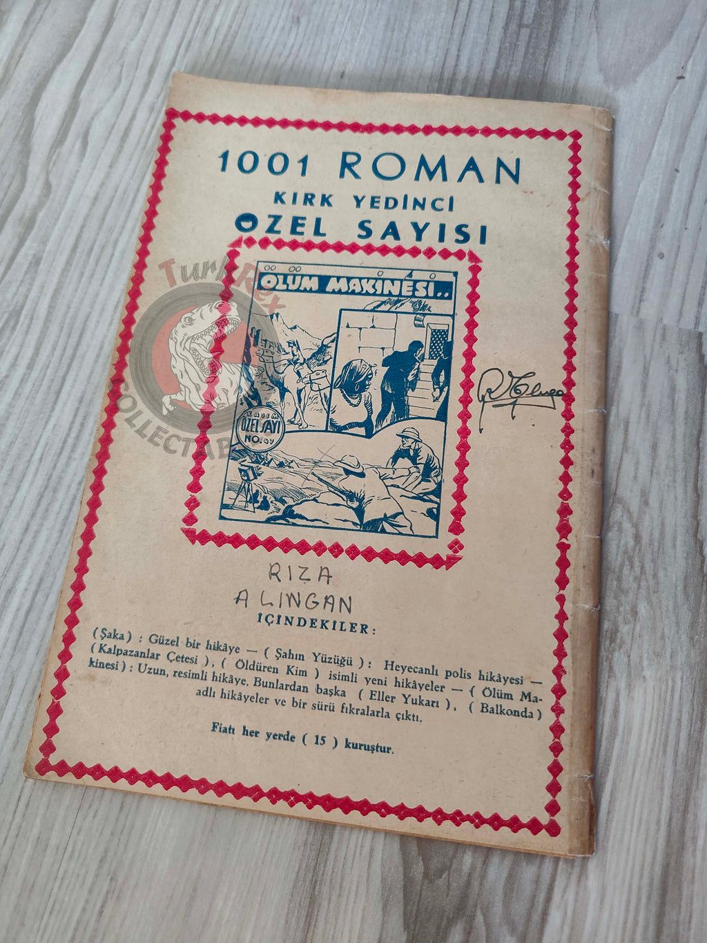 1001 Roman 1943 Radio Patrol Charles Schmidt Turkish Comic Mag Turkey