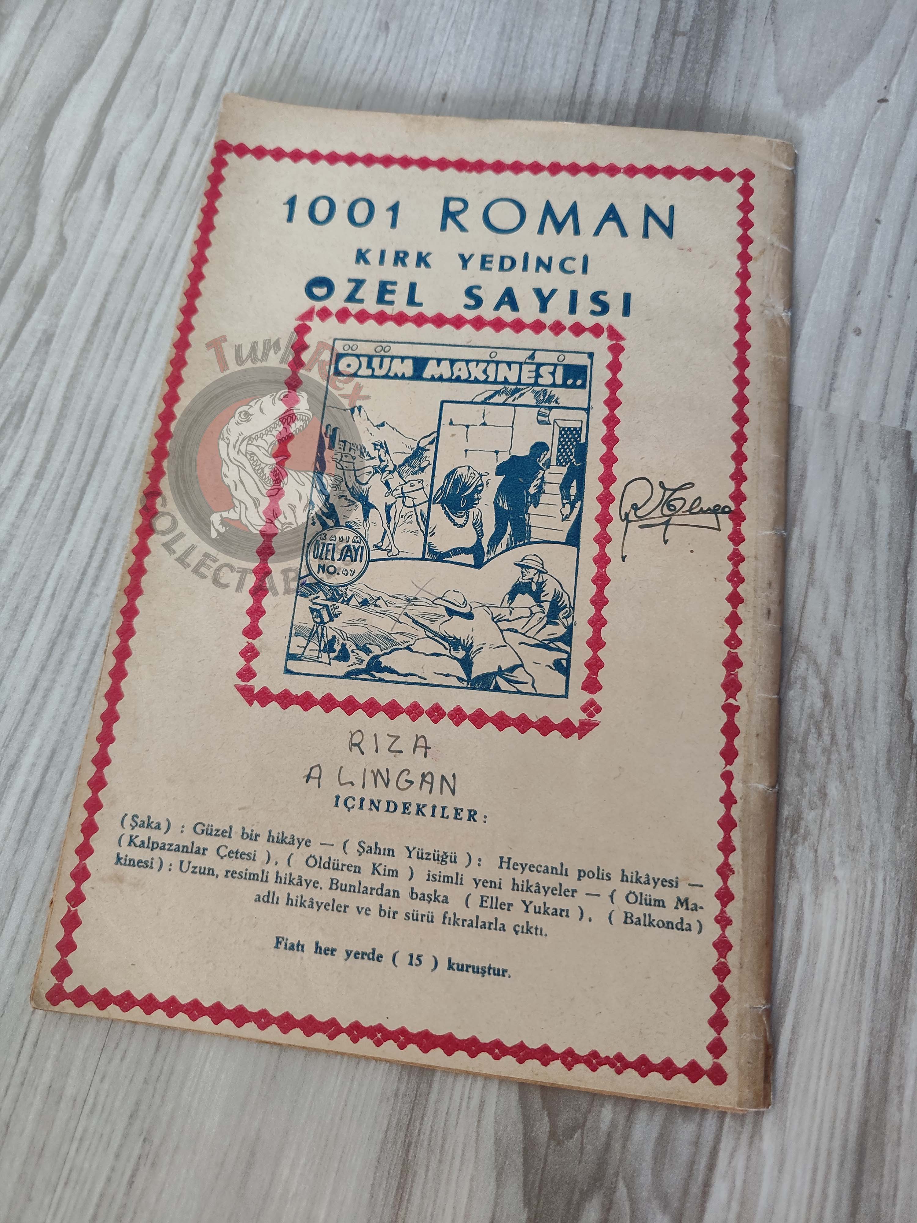 1001 Roman 1943 Radio Patrol Charles Schmidt Turkish Comic Mag Turkey