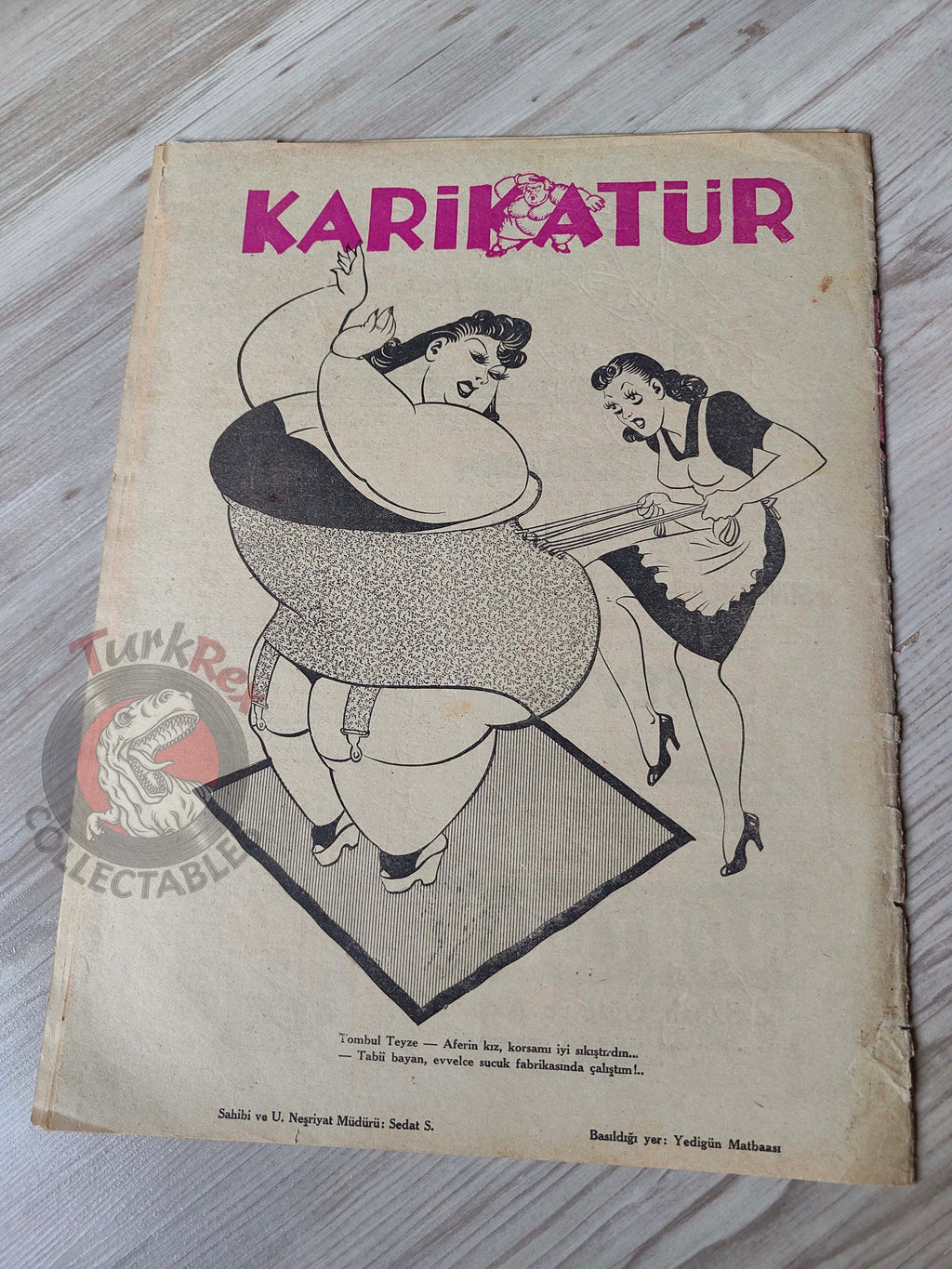 Karikatür 1940 Humor Magazine Turkish Turkey Mussolini Italy WW2 era War