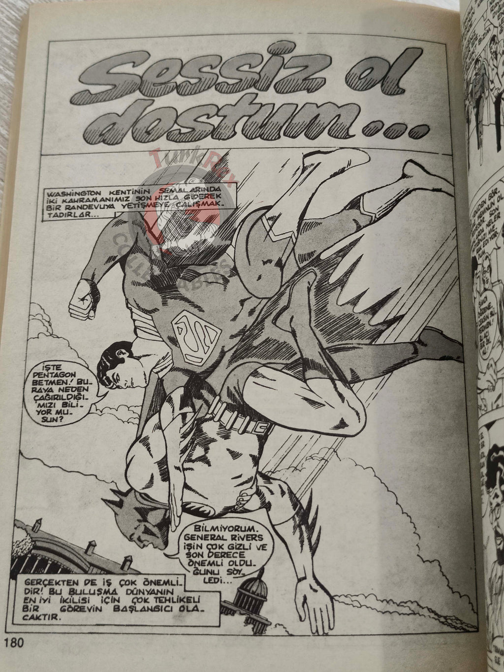 Superman Vol #9 1990 Turkish Comic Turkey #167 Batman Aquaman Justice League of America