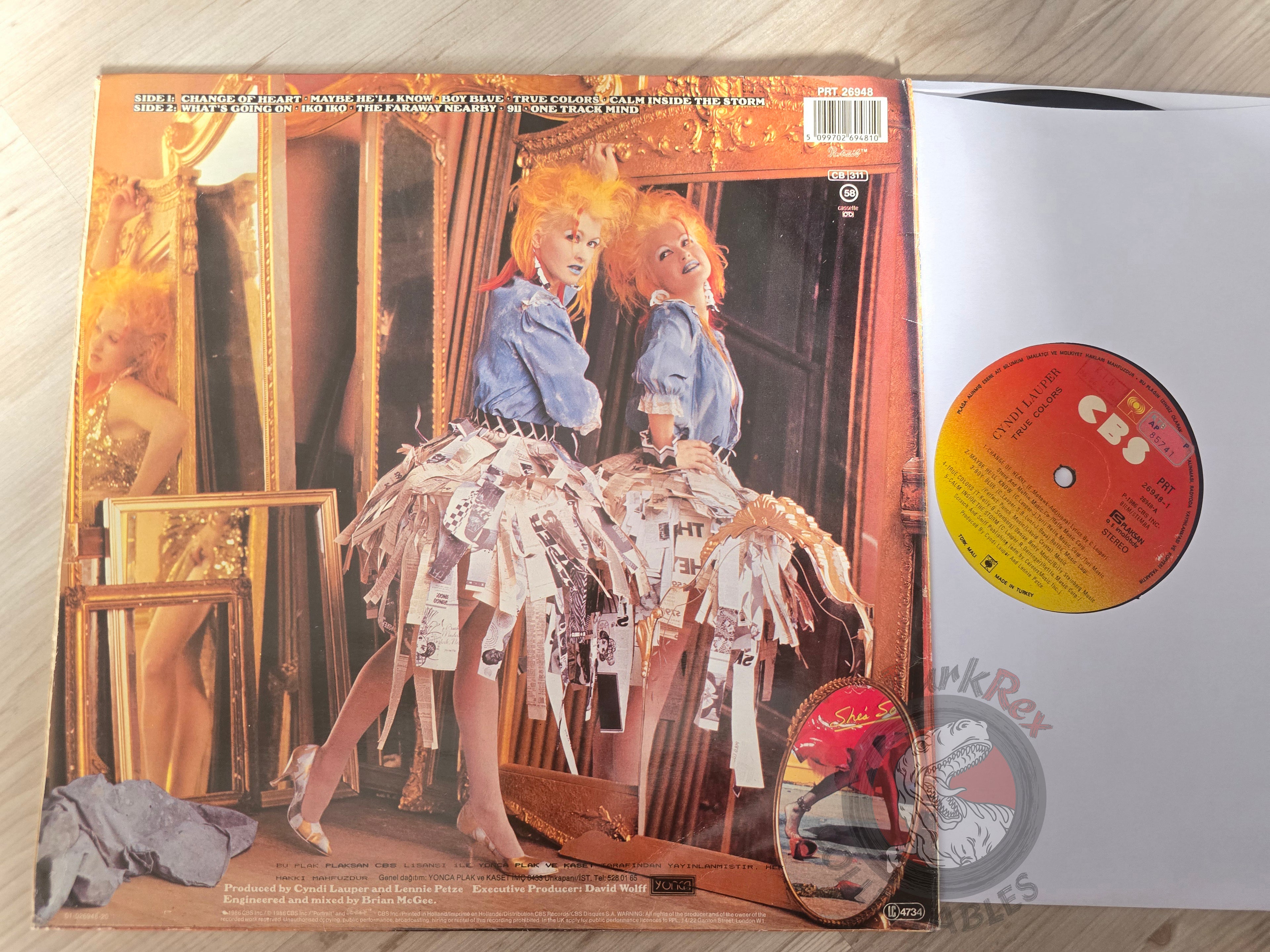 Cyndi Lauper – True Colors Turkish Pressing Vinyl Turkey Edition