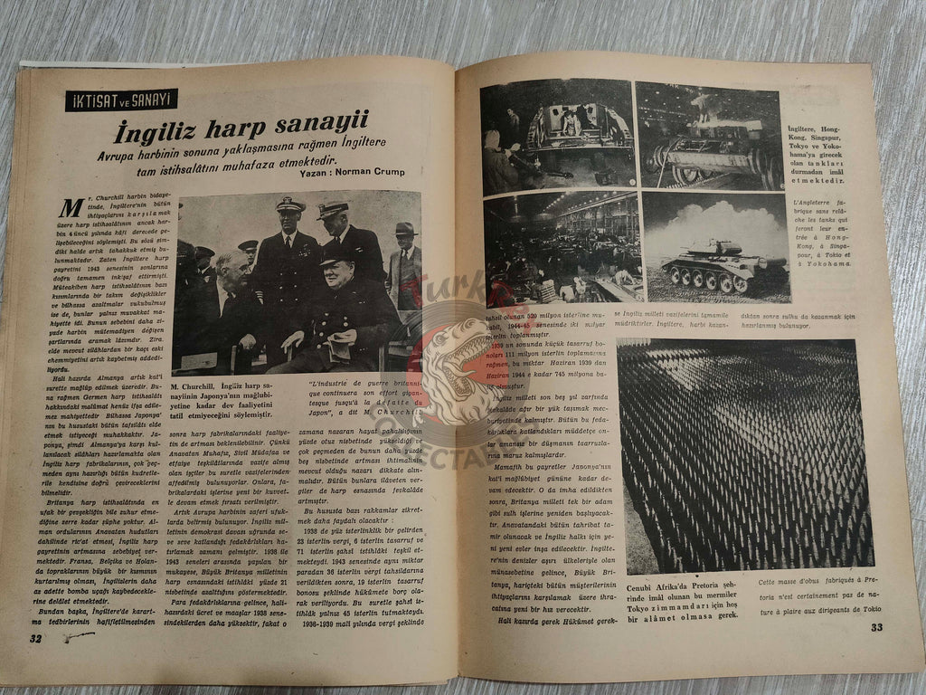 Realite 1944 British Propaganda Mag Turkish Turkey French Greece Yugoslavia WW2 era Marshal von Rundstedt