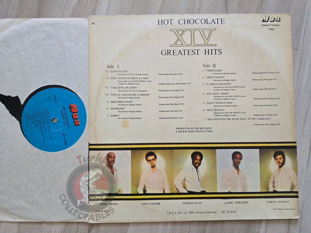 Hot Chocolate – XIV Greatest Hits Turkish Pressing Vinyl Turkey Edition