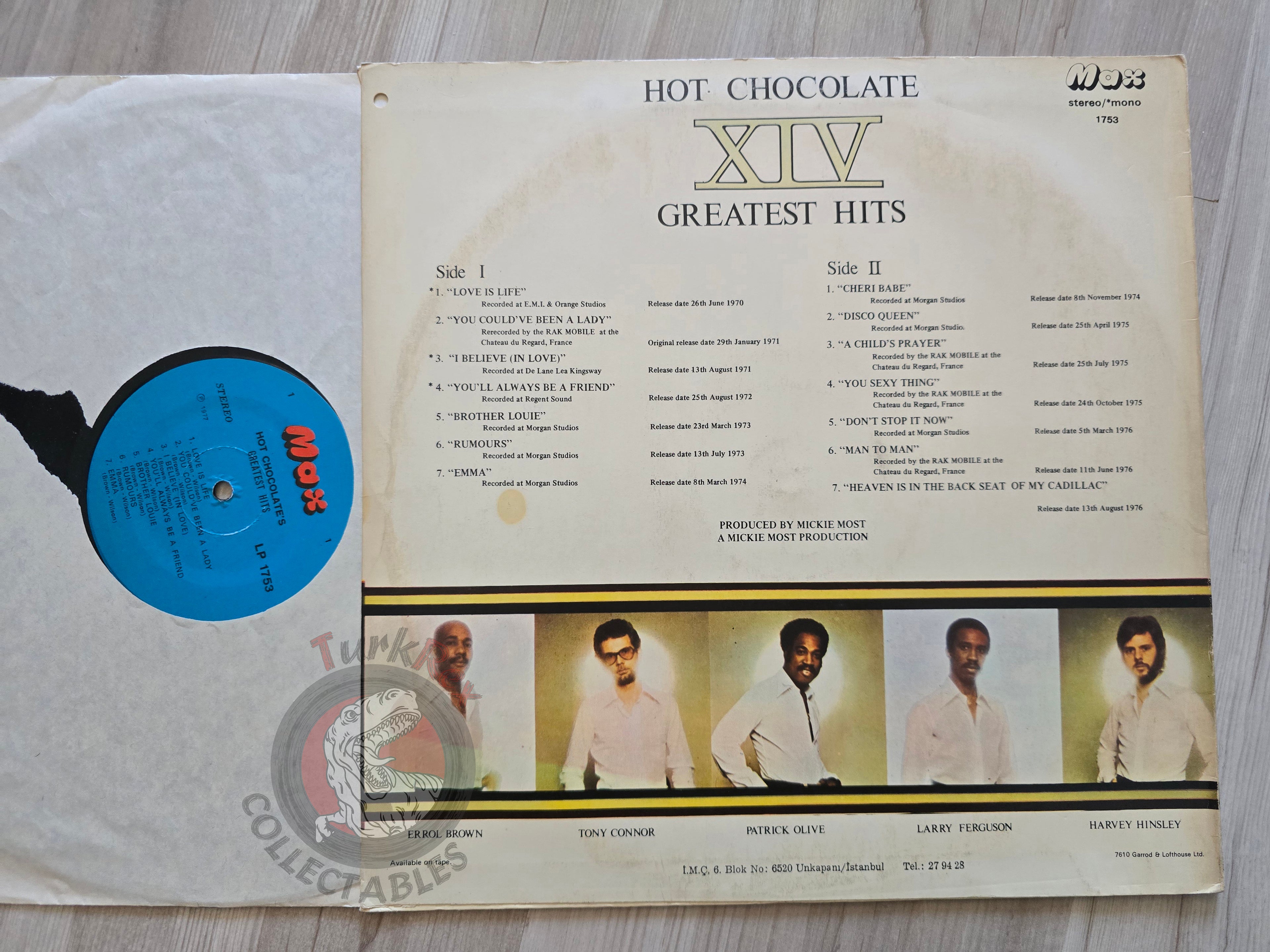 Hot Chocolate – XIV Greatest Hits Turkish Pressing Vinyl Turkey Edition