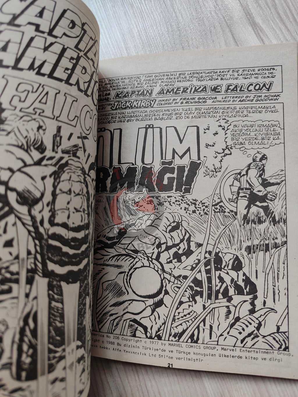 Captain America – Volume 7 1989 Turkish Comic Turkey Falcon