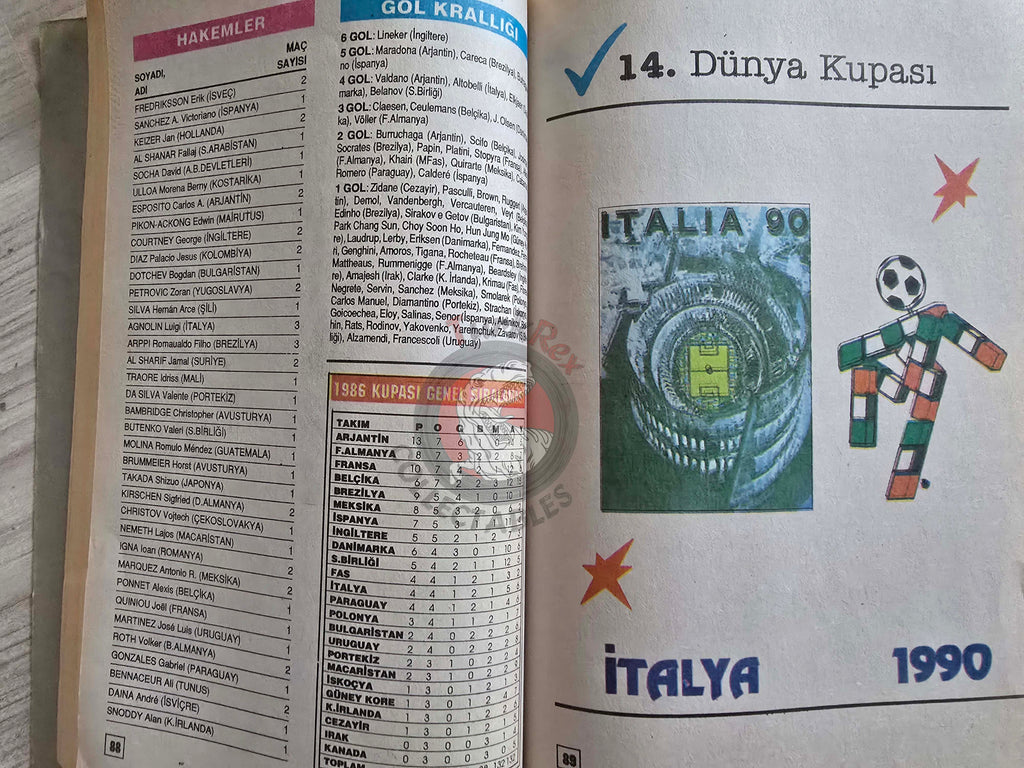 World Cup History Football 1990 Turkish Book Turkey Maradona Jupp Derwall