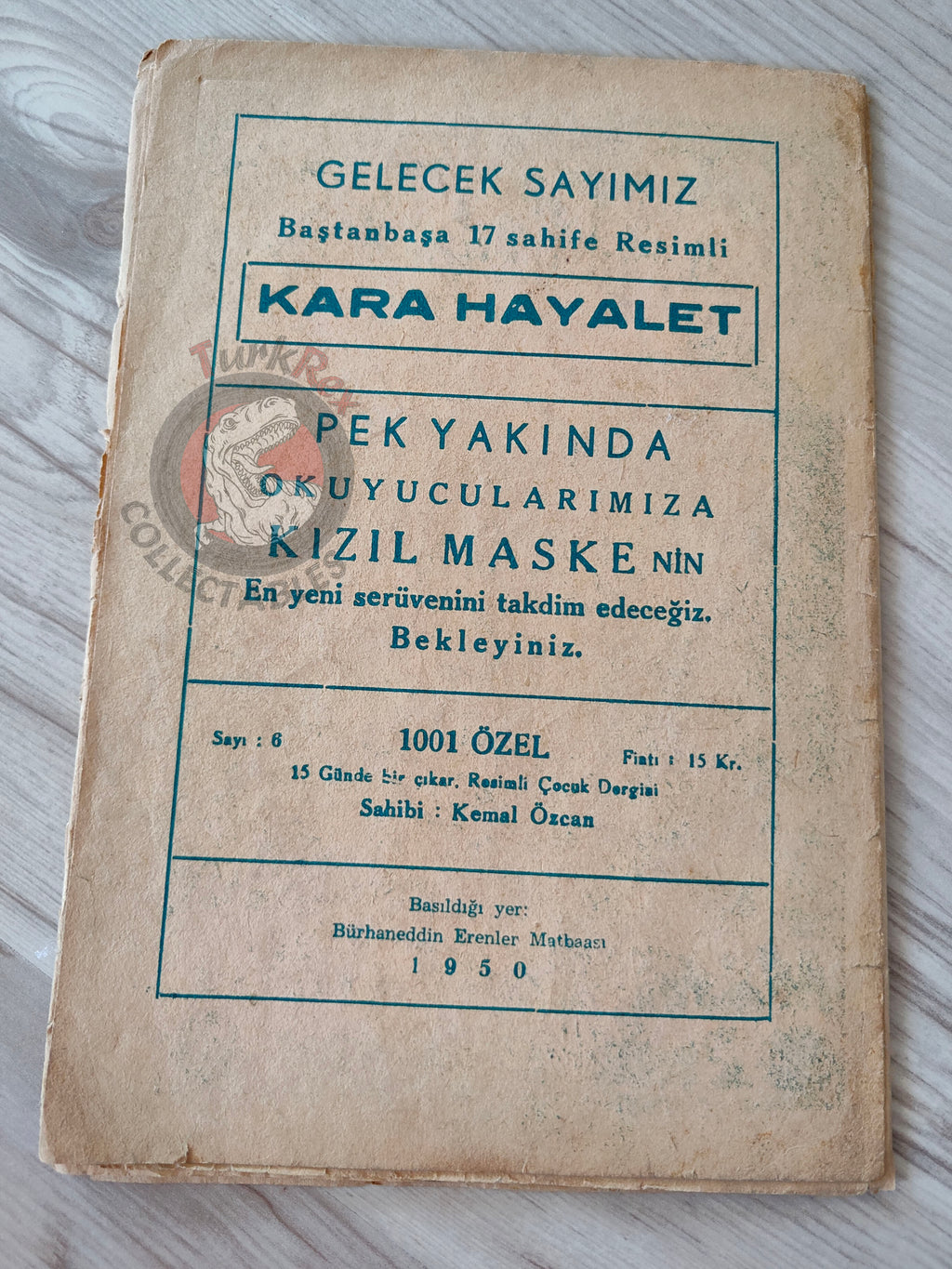 Mandrake the Magician 1950 The Treasure Hunt Turkish Comic Turkey