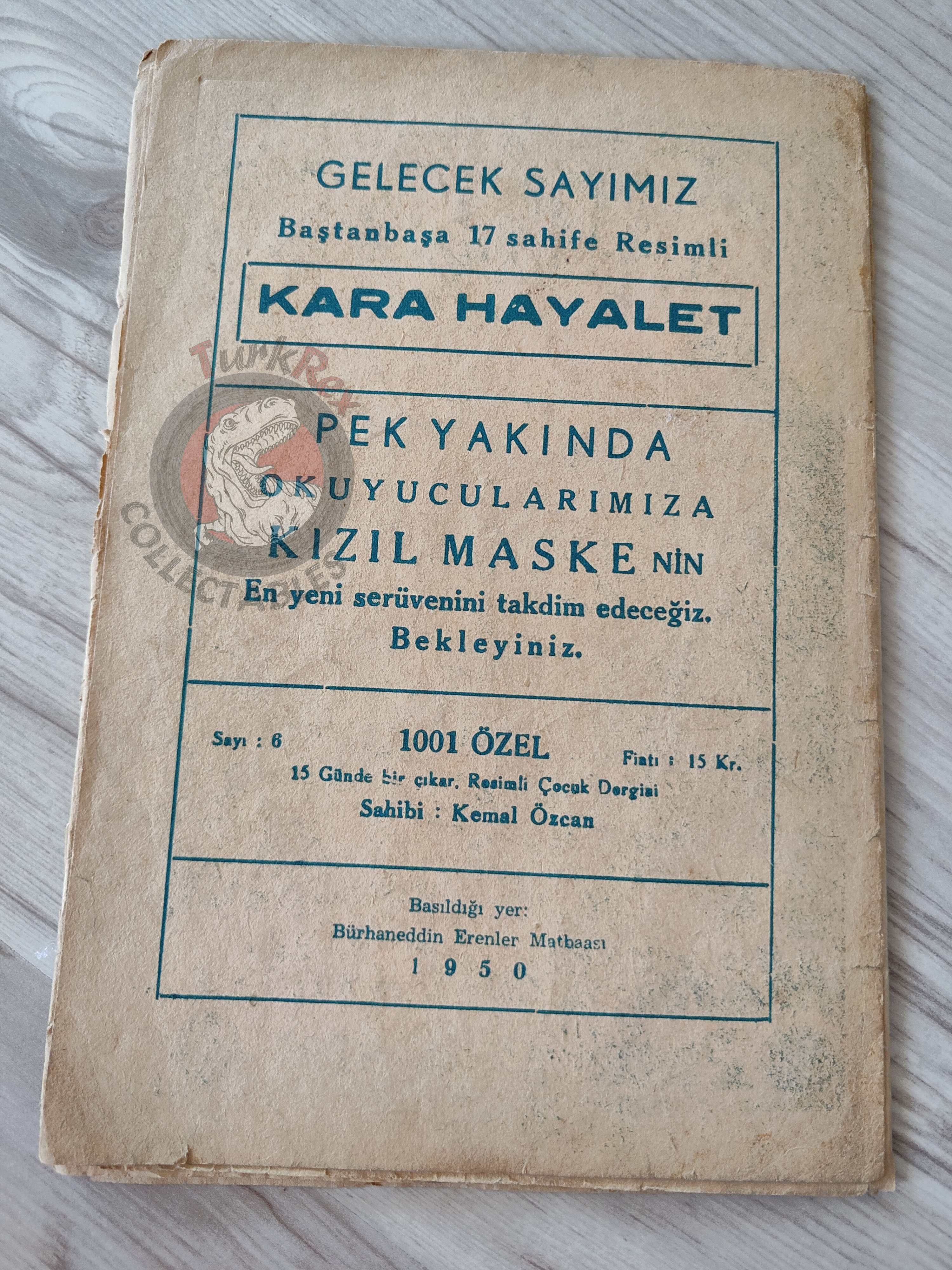 Mandrake the Magician 1950 The Treasure Hunt Turkish Comic Turkey