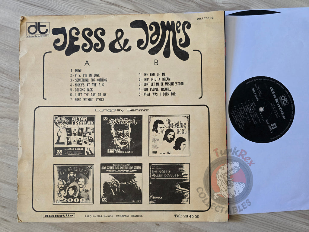 Jess & James And The J.J. Band – Move Turkish Pressing Vinyl Turkey Edition